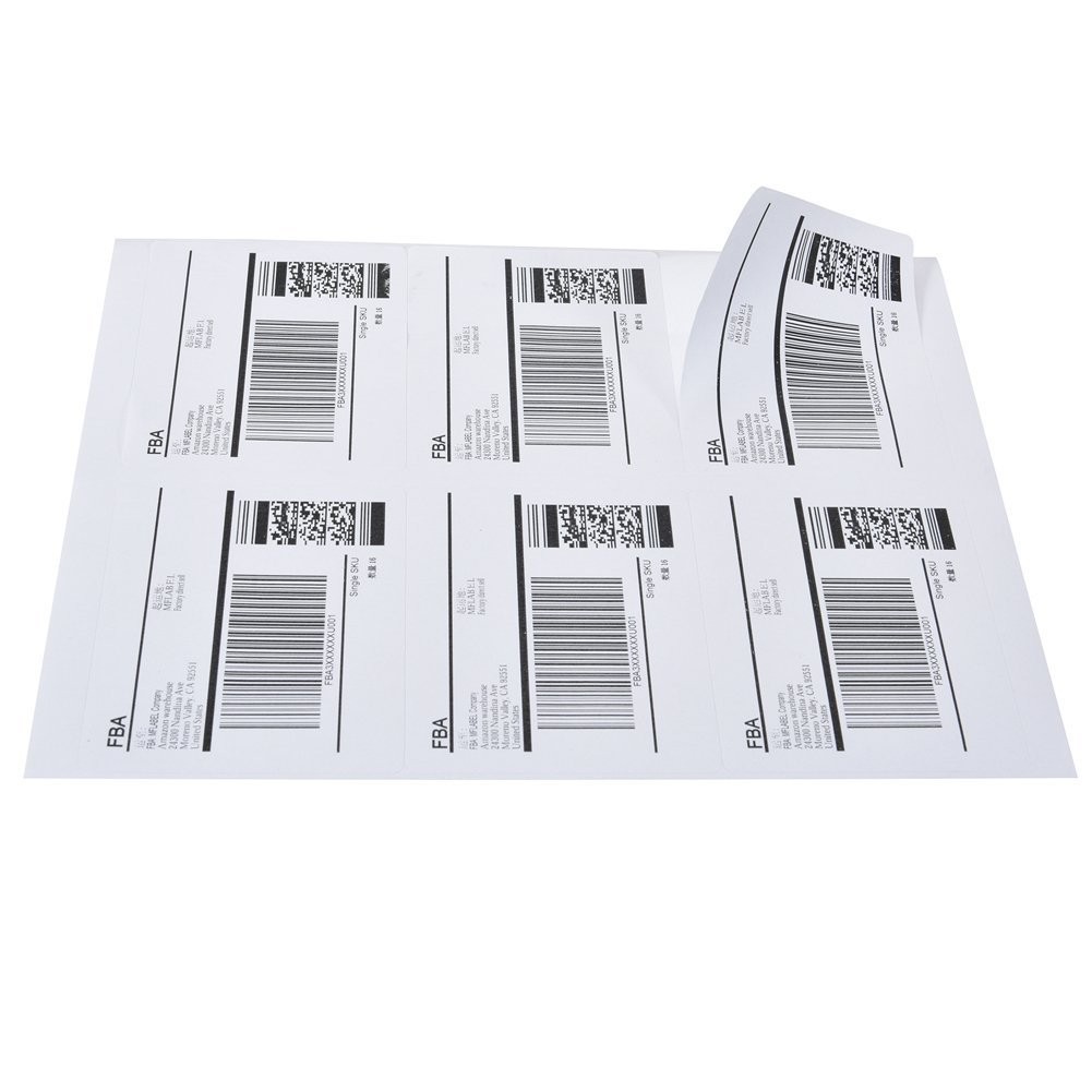6000 4″ x 3 1/3″ Laser Ink Jet Address Shipping Self Adhesive Labels 6 per sheet