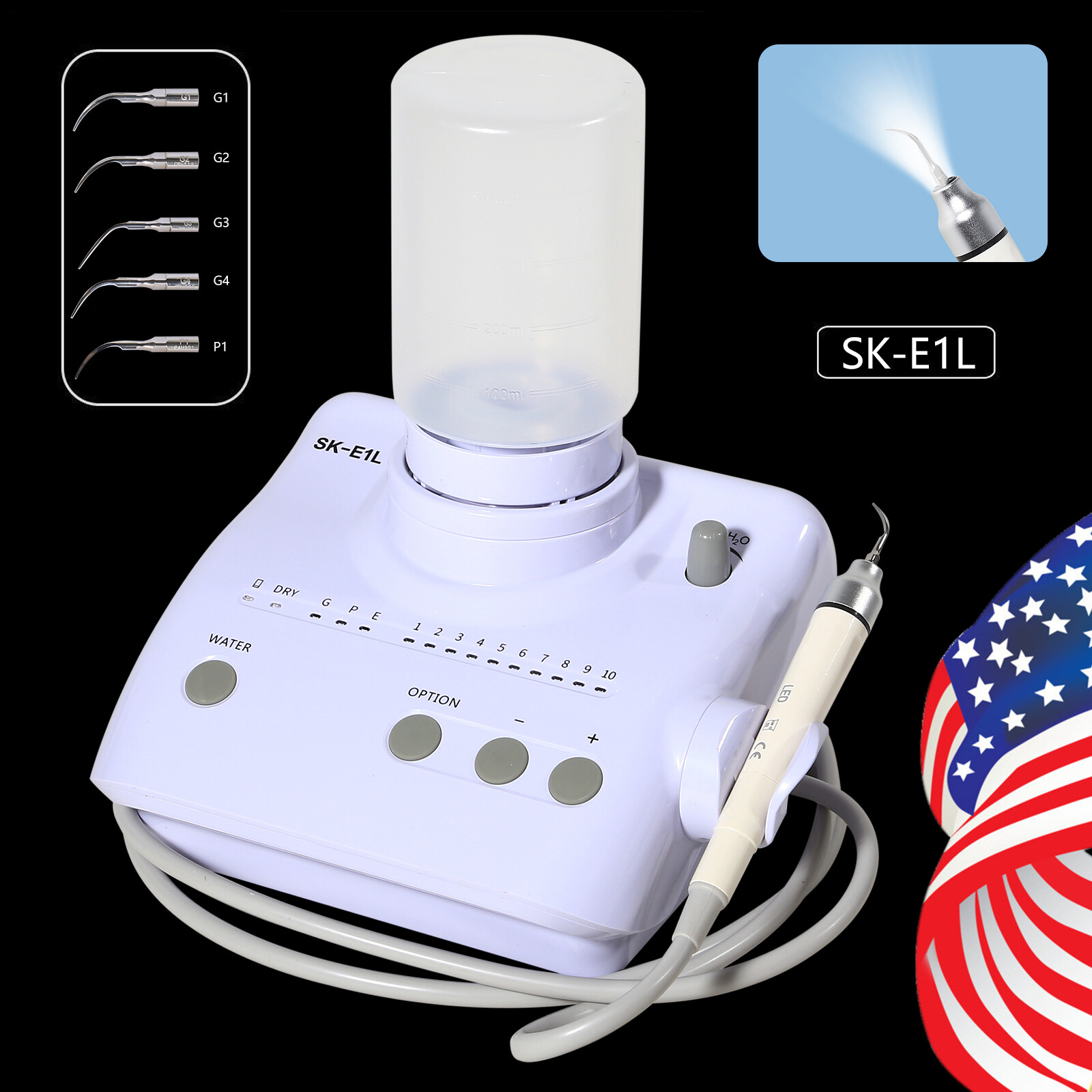 Dental LED Ultrasonic Piezo Scaler w/ auto water supply Fit EMS Woodpecker USA