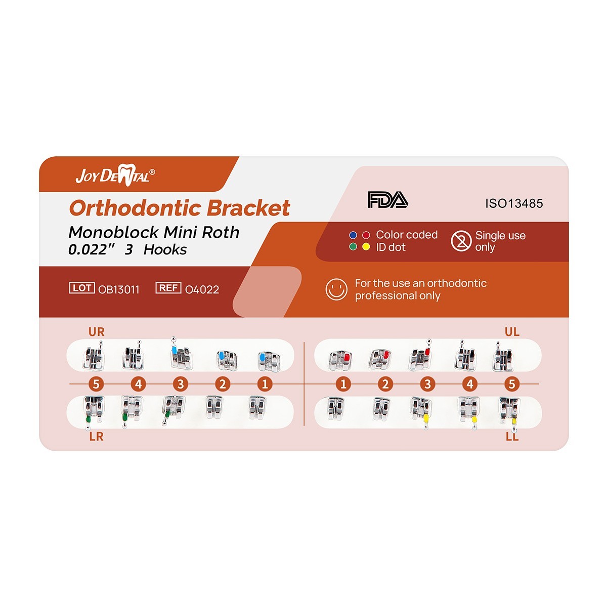 20 X Dental Orthodontic Brackets Braces Mini Roth MBT 022 /018 Hook 345
