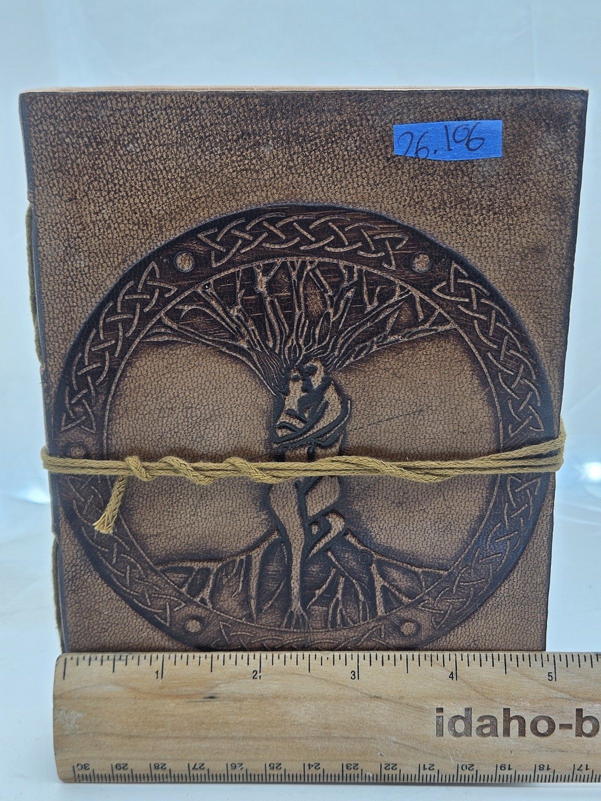 Handmade Leather Journal Celtic Tree of Life Embossed Valentine’s Gift Love