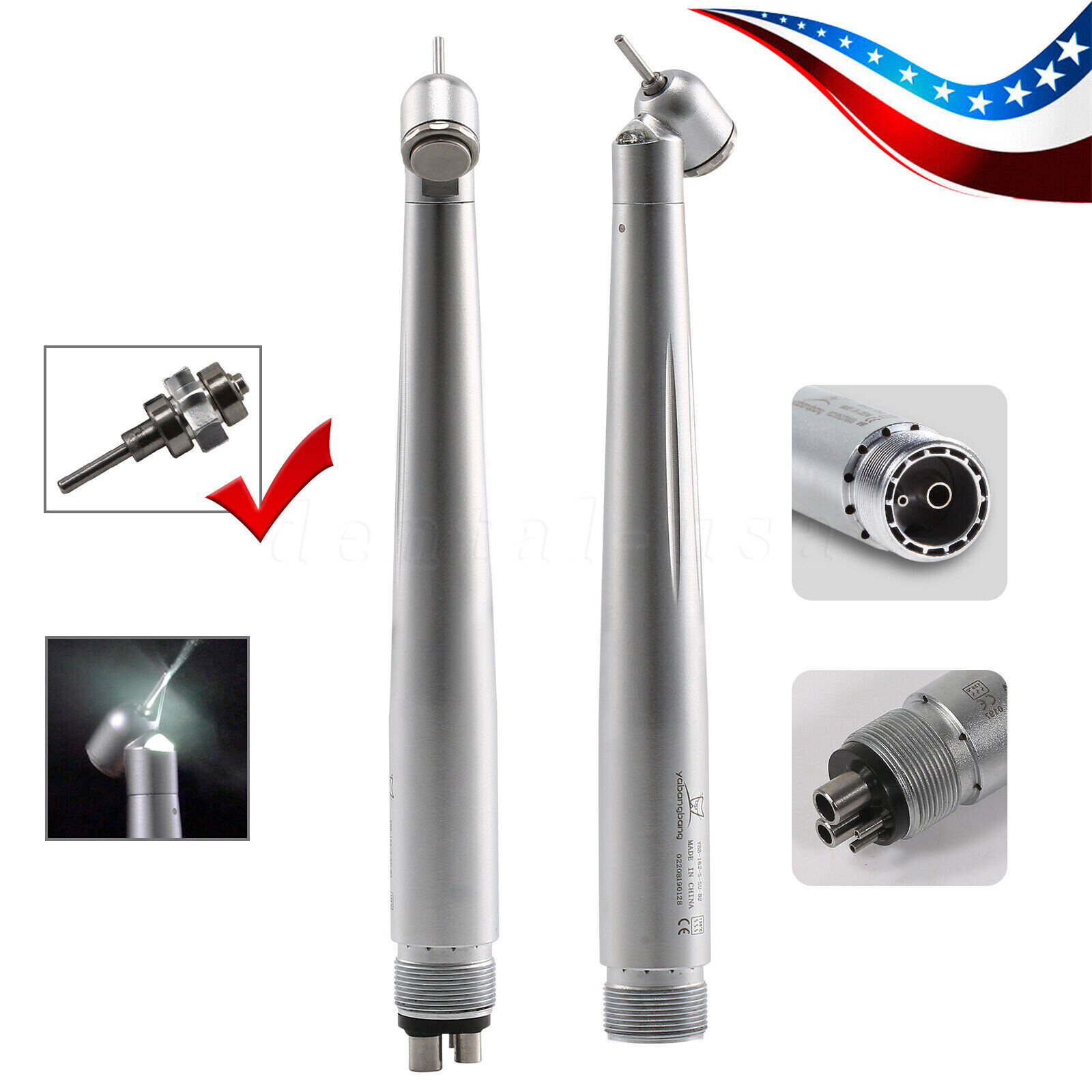 45°Angle Dental LED PANA MAX High Speed Handpiece Fit for NSK type Mini Turbine