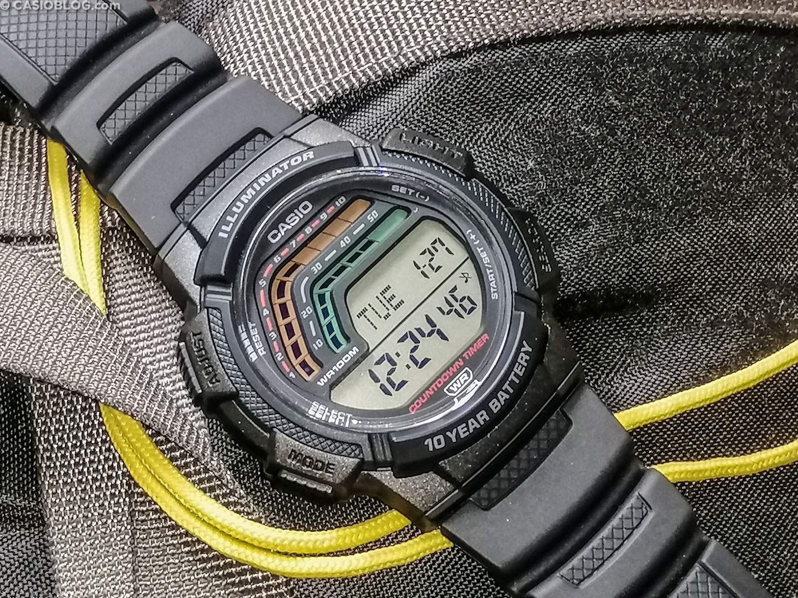 Casio WS-1800-1AV Digital Sport 100M WR Alarm LED Backlight Stopwatch Dual Time