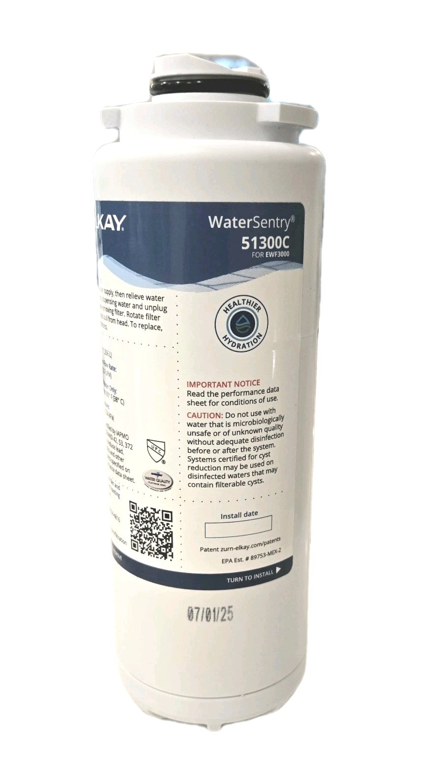 Elkay 51300C WaterSentry 3000 Gal Water Filter Bottle Filler No RFID NO CAP