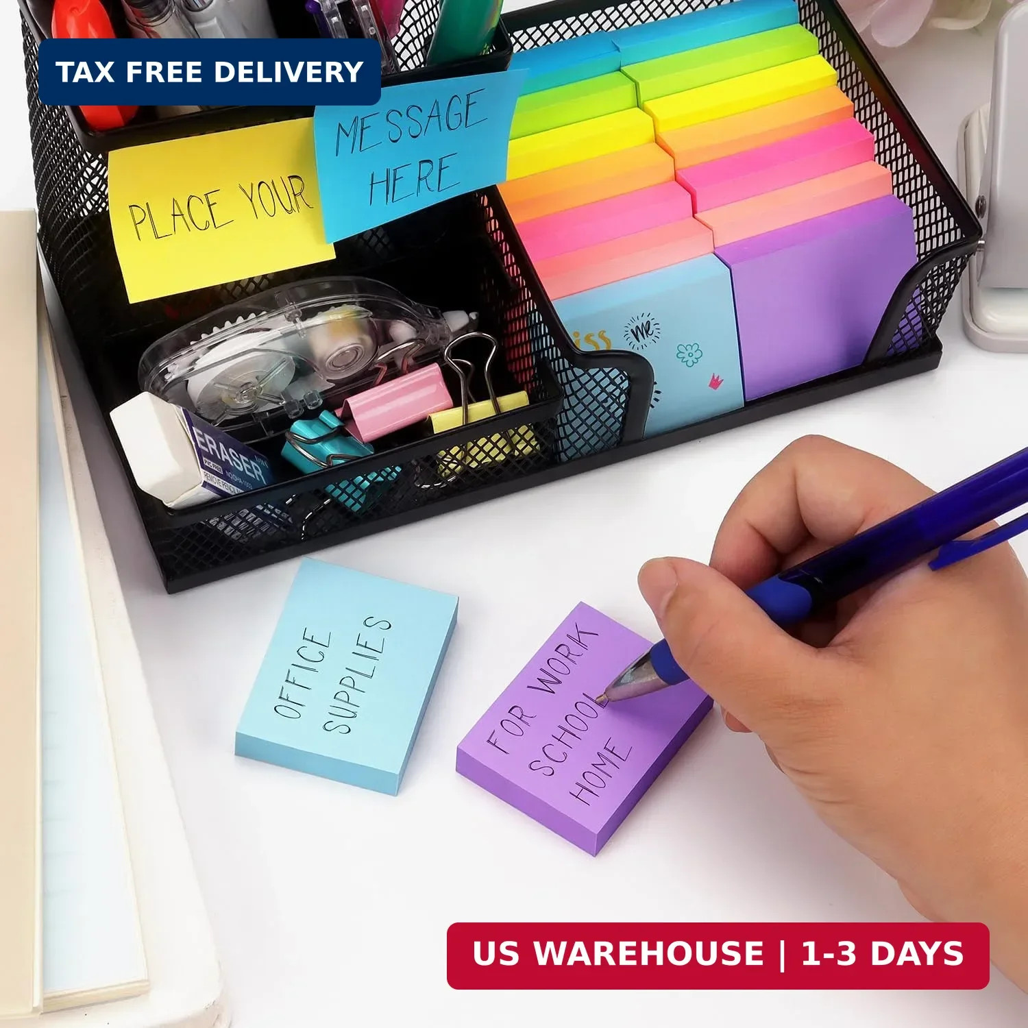 24 Pads Sticky Notes 1.5×2 inch Bright Colors Self-Stick Pads Total 1920 Sheets
