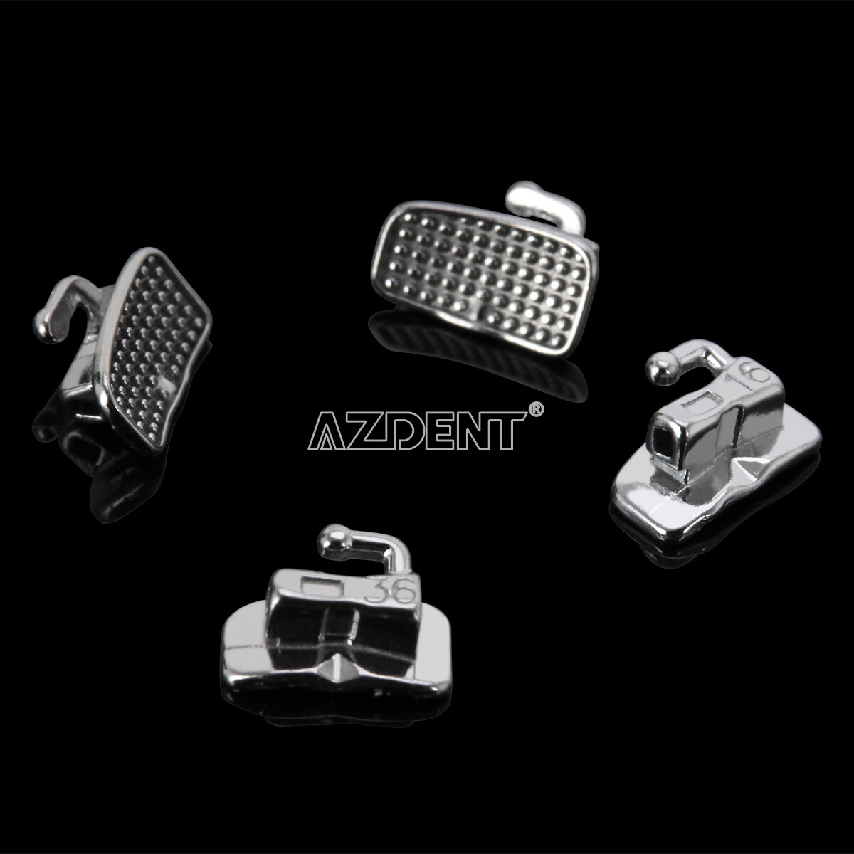 50 Sets AZDENT Ortho Buccal Tube Dental 1st Molar Bondable Non-Con Roth.022