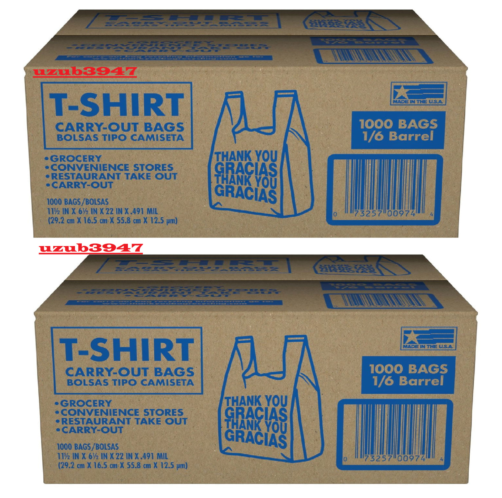 T-Shirt Carry-Out Bags, 11.5″ x 6.5″ x 22″ 2,000 ct. ✔✔