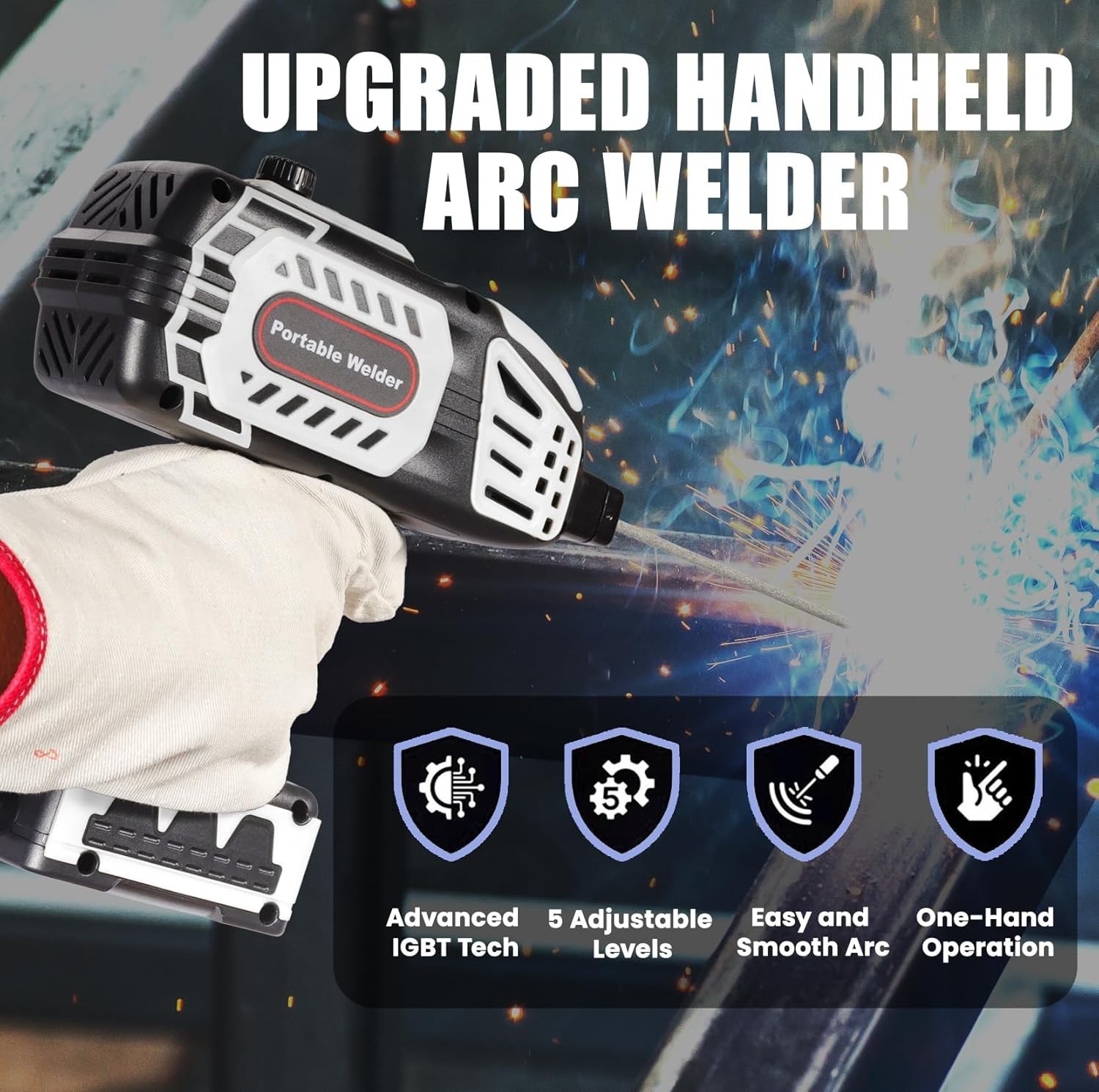 Saker Portable Electric Welding Machine,110V Portable Welder Handheld with IG