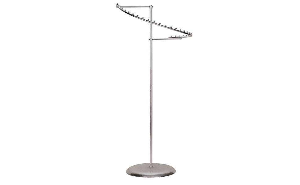 Spiral Clothing Rack Chrome 29 Ball Garment Retail Display Store Fixture 63″ H