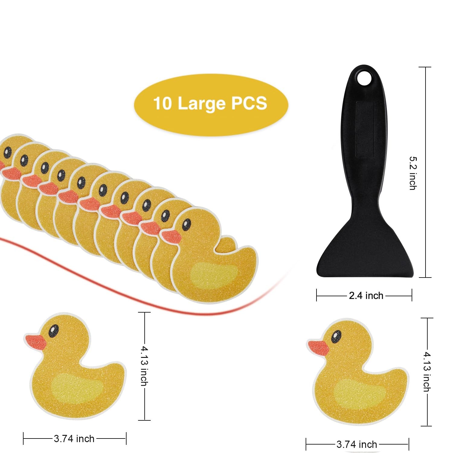 Secopad Original 20 PCS Non Slip Bathtub Stickers, Adhesive Kids Anti Yellow