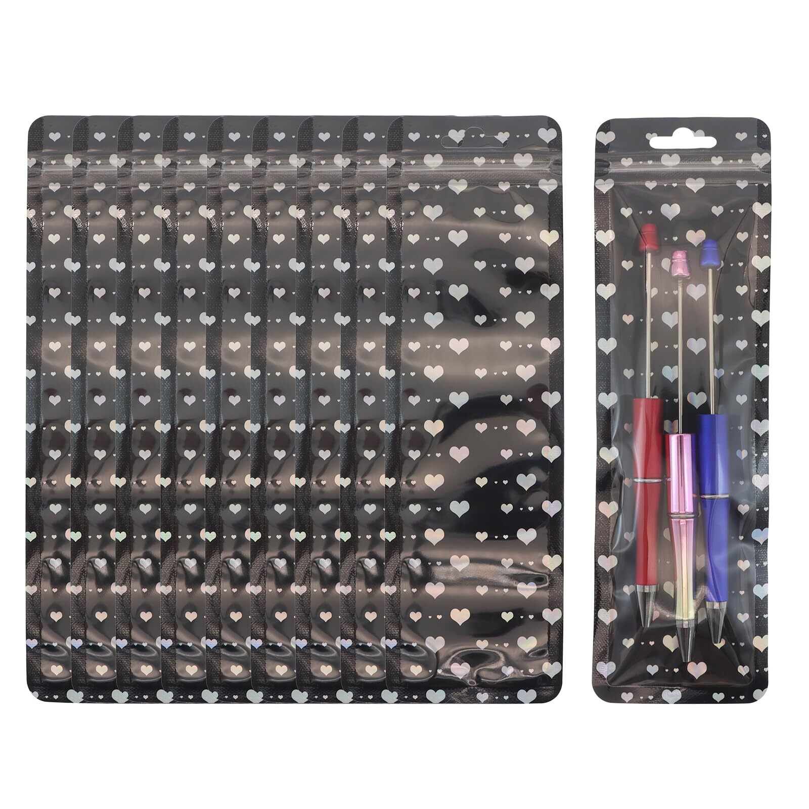 100 Resealable Bags 2.5×8.5 for Pens Jewelry Cosmetic Storage