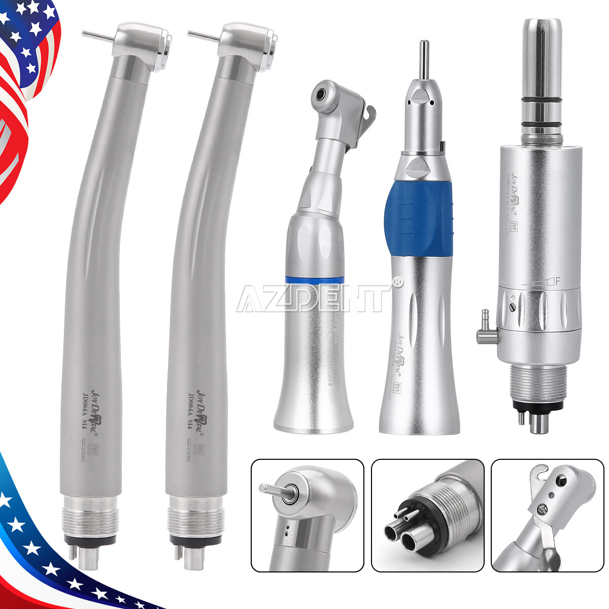 Dental NSK Style High & Low Speed Handpiece Kit 4 Hole/Dental Turbine Unit 4Hole