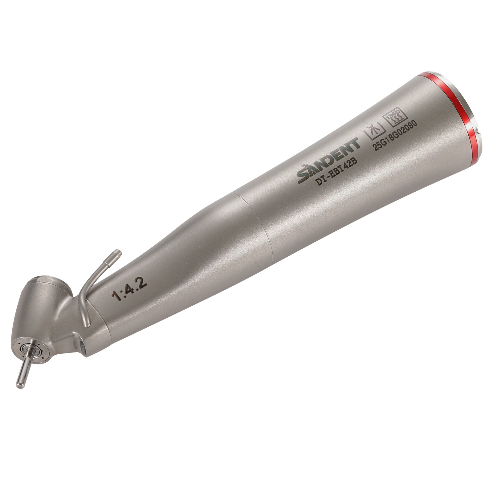 Dental Optic Fiber LED 1:4.2 Increasing Handpiece 45°Angle Head External Channel