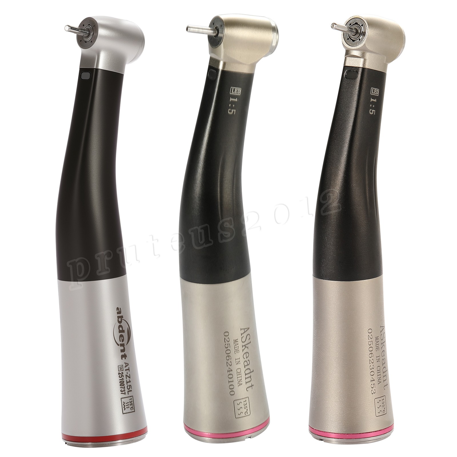 Dental 1:5 Increasing Contra Angle Electric Handpiece High Speed LED Fiber Optic