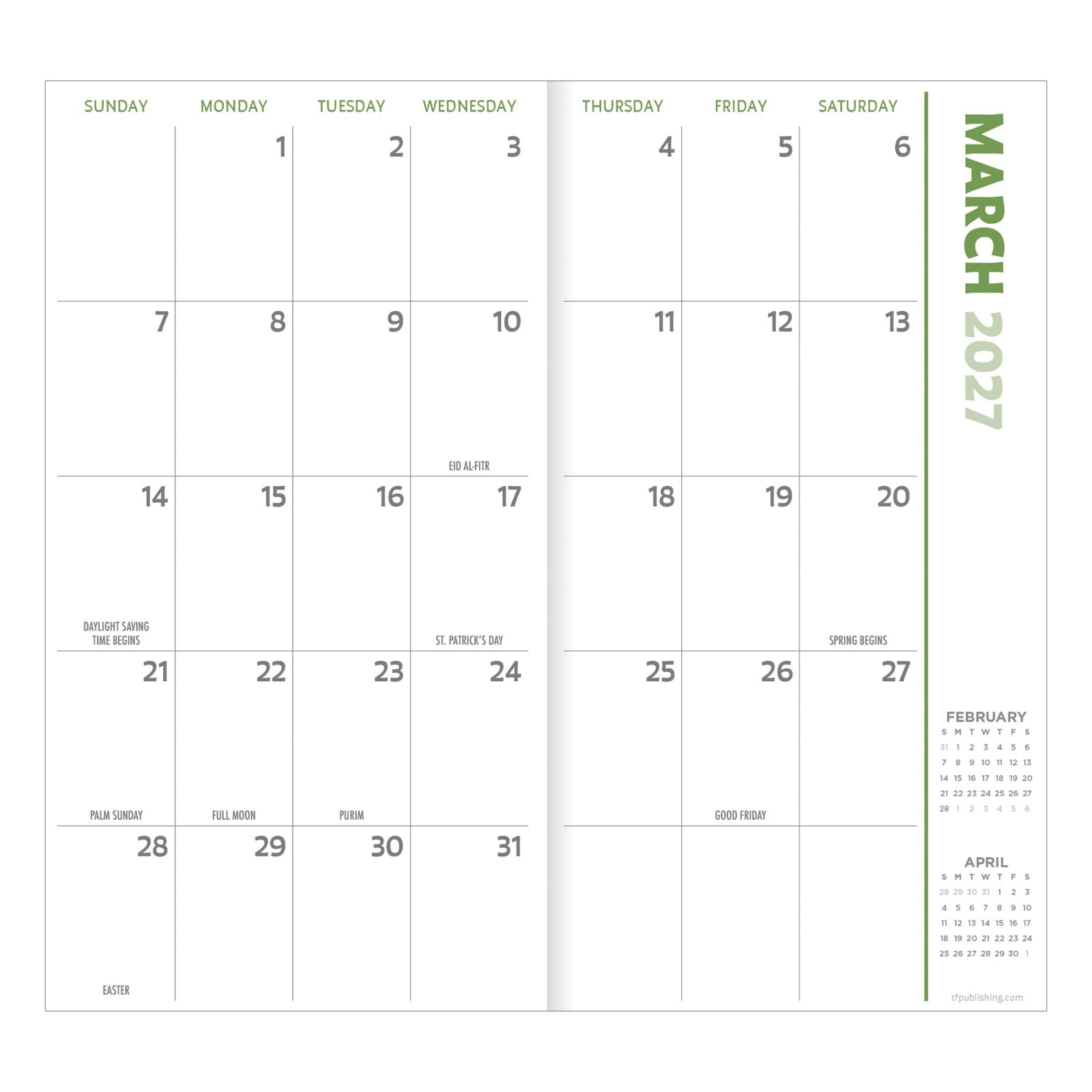 2027-2028 Beaches Small Monthly Pocket Planner