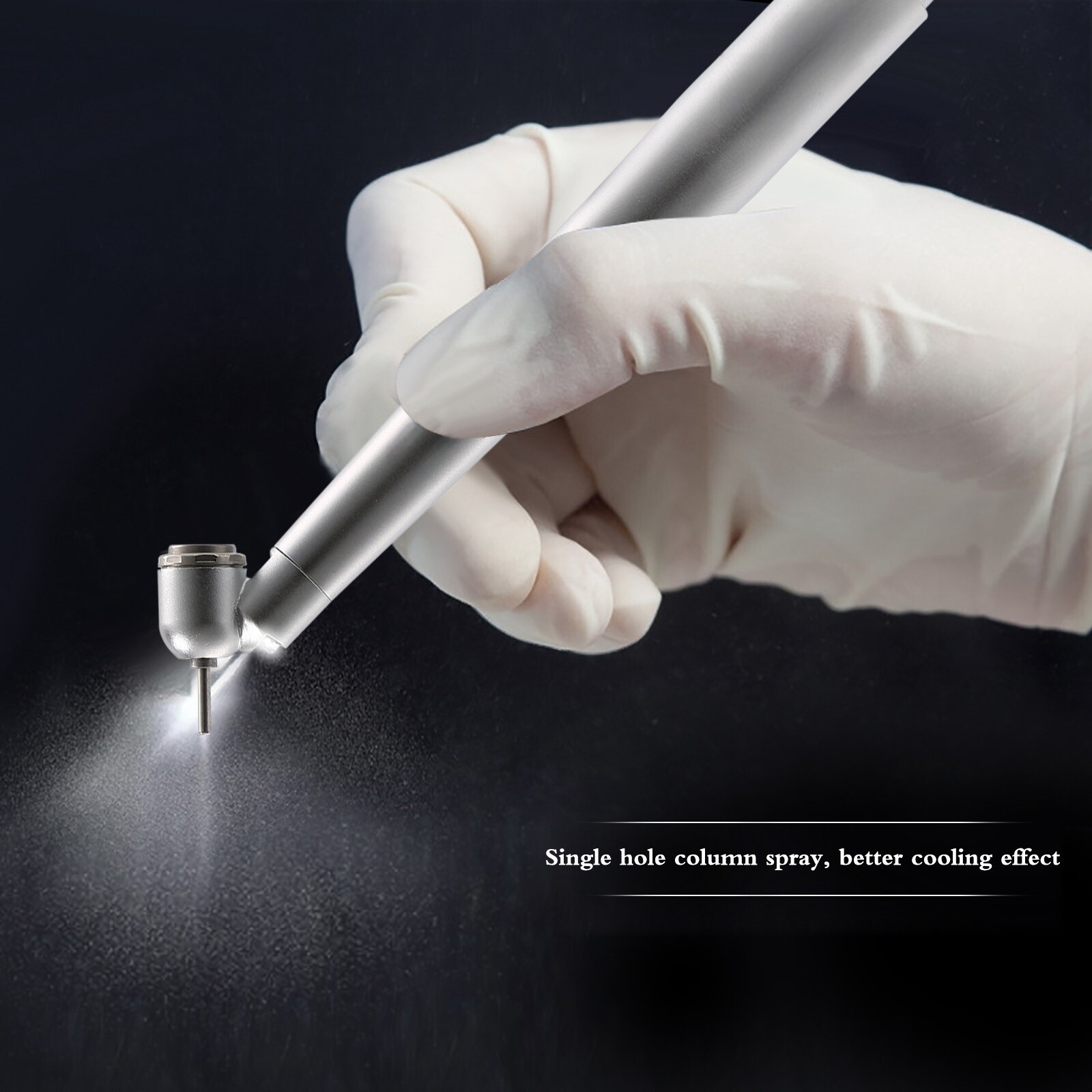 Dental 45° LED Optic High Speed Handpiece E-generator 4 Hole for NSK ASkeadnt