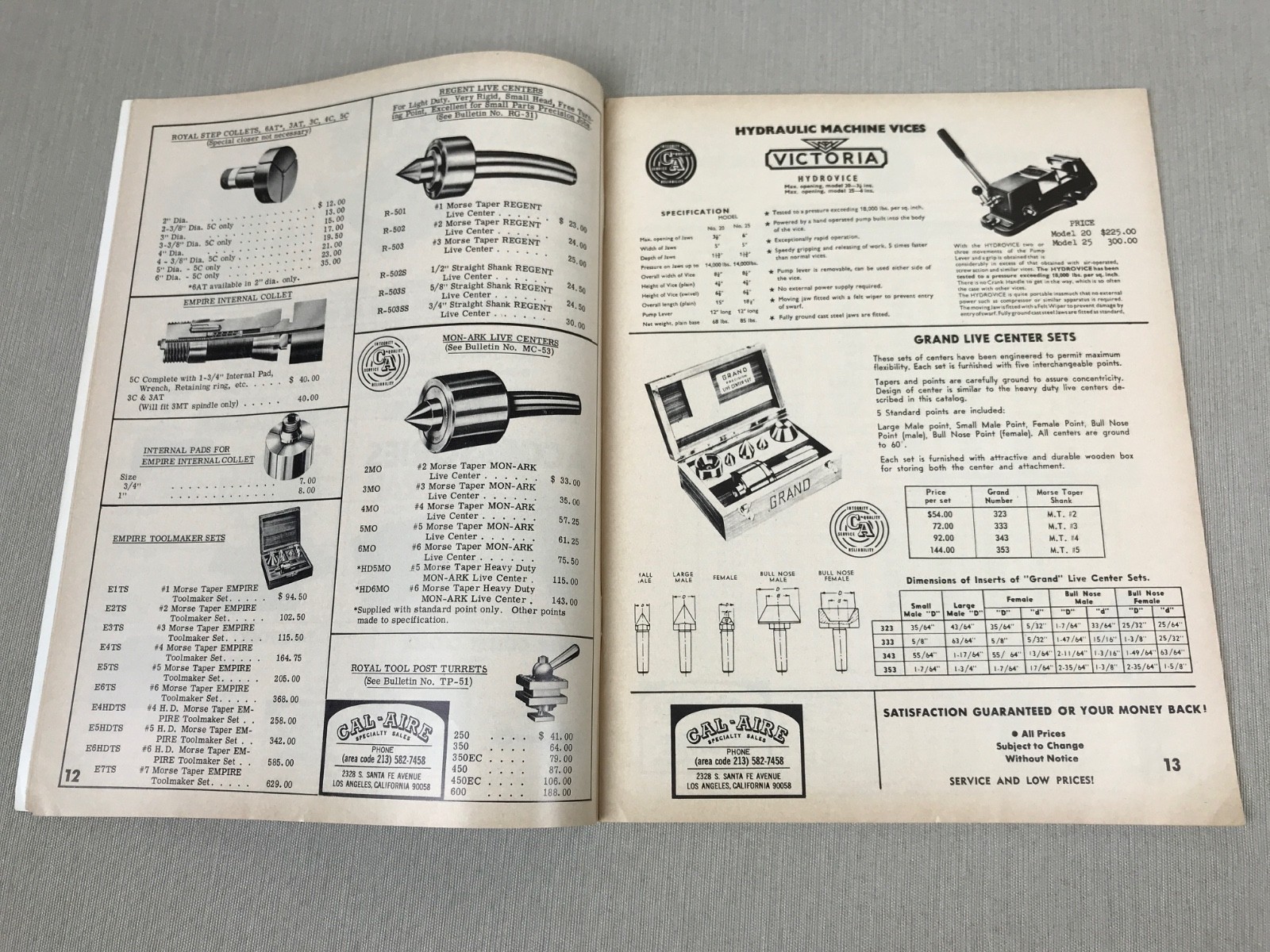 1967 Cal-Aire Industrial Tools an Machinery Catalog 1167da