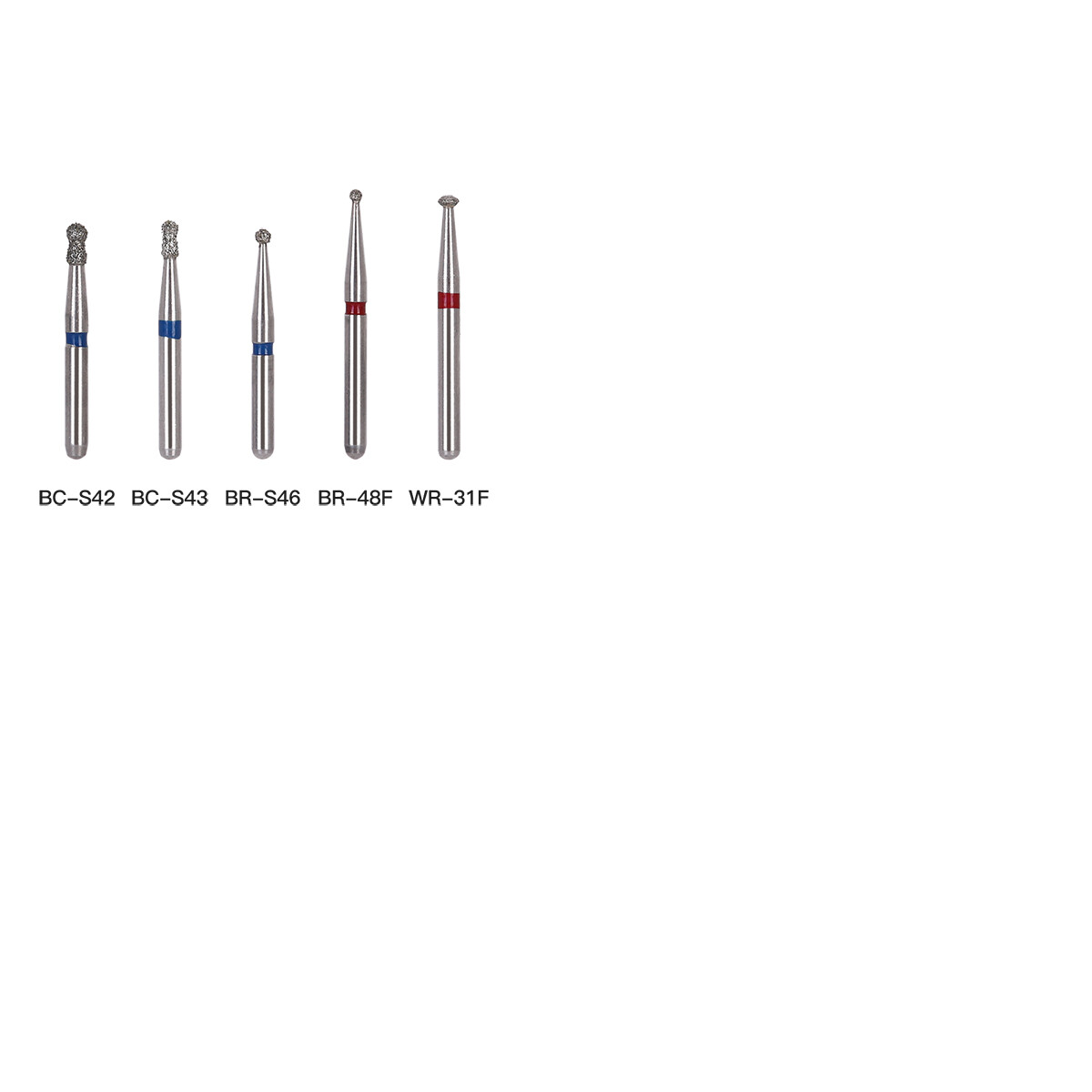AZDENT 5pcs Dental Fresas de diamante Bur Fit High Speed Handpiece Friction Grip