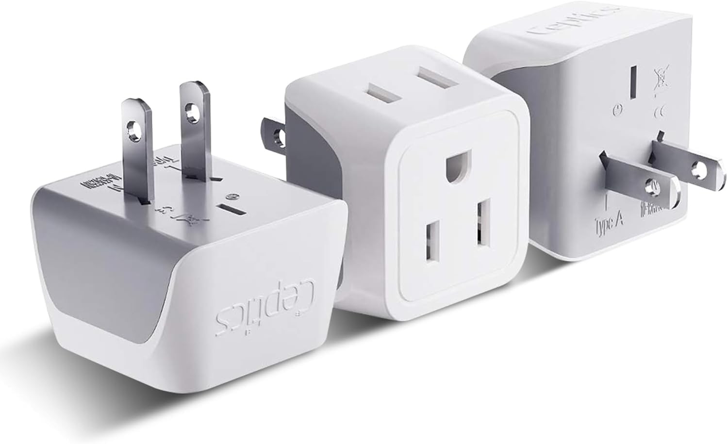 Japan, Philippines Travel Adapter Plug by Ceptics – USA 3 Pin Polarized to 2 …
