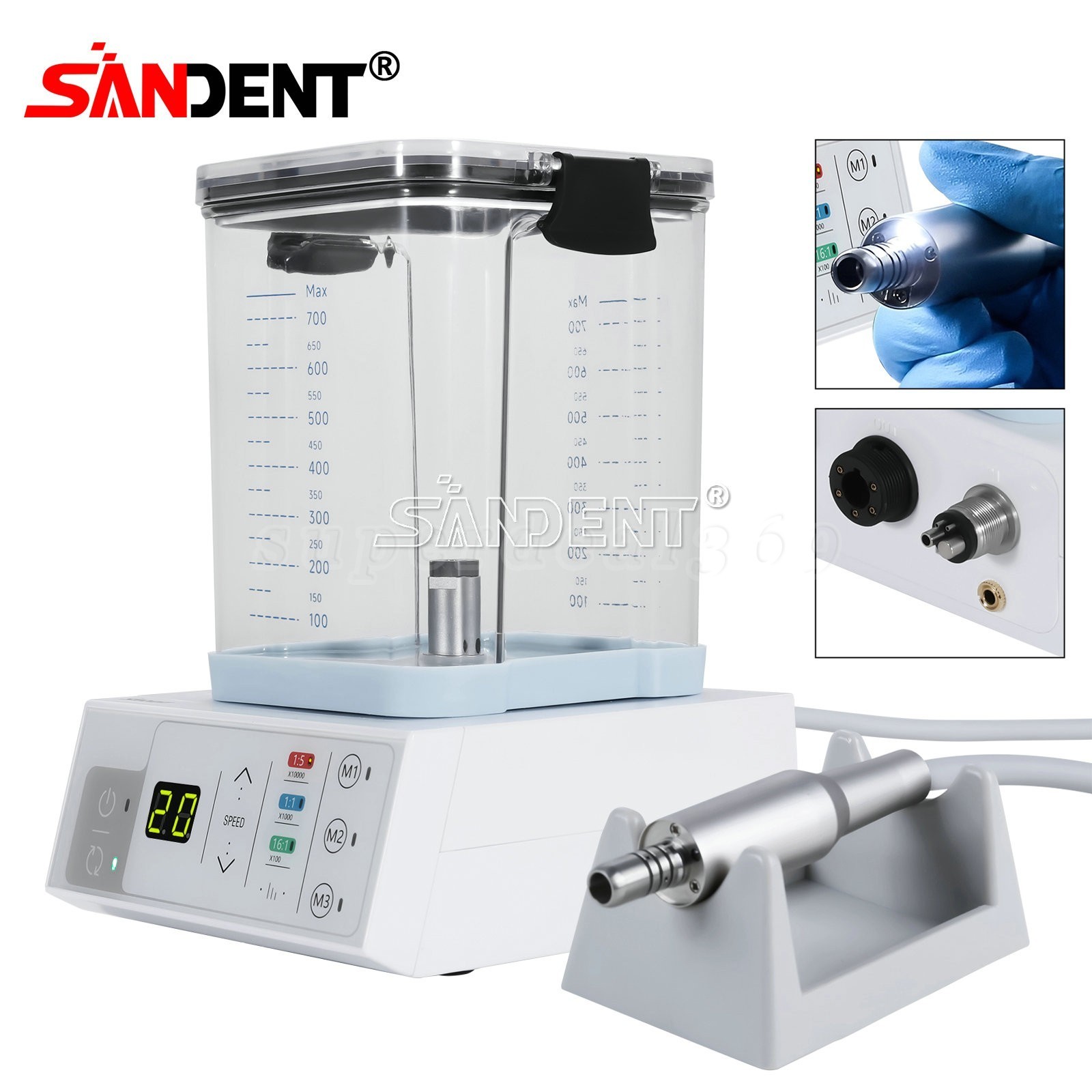 NSK Style Dental Brushless LED Electric Micro Motor/1:5 1:1 Increasing Handpiece