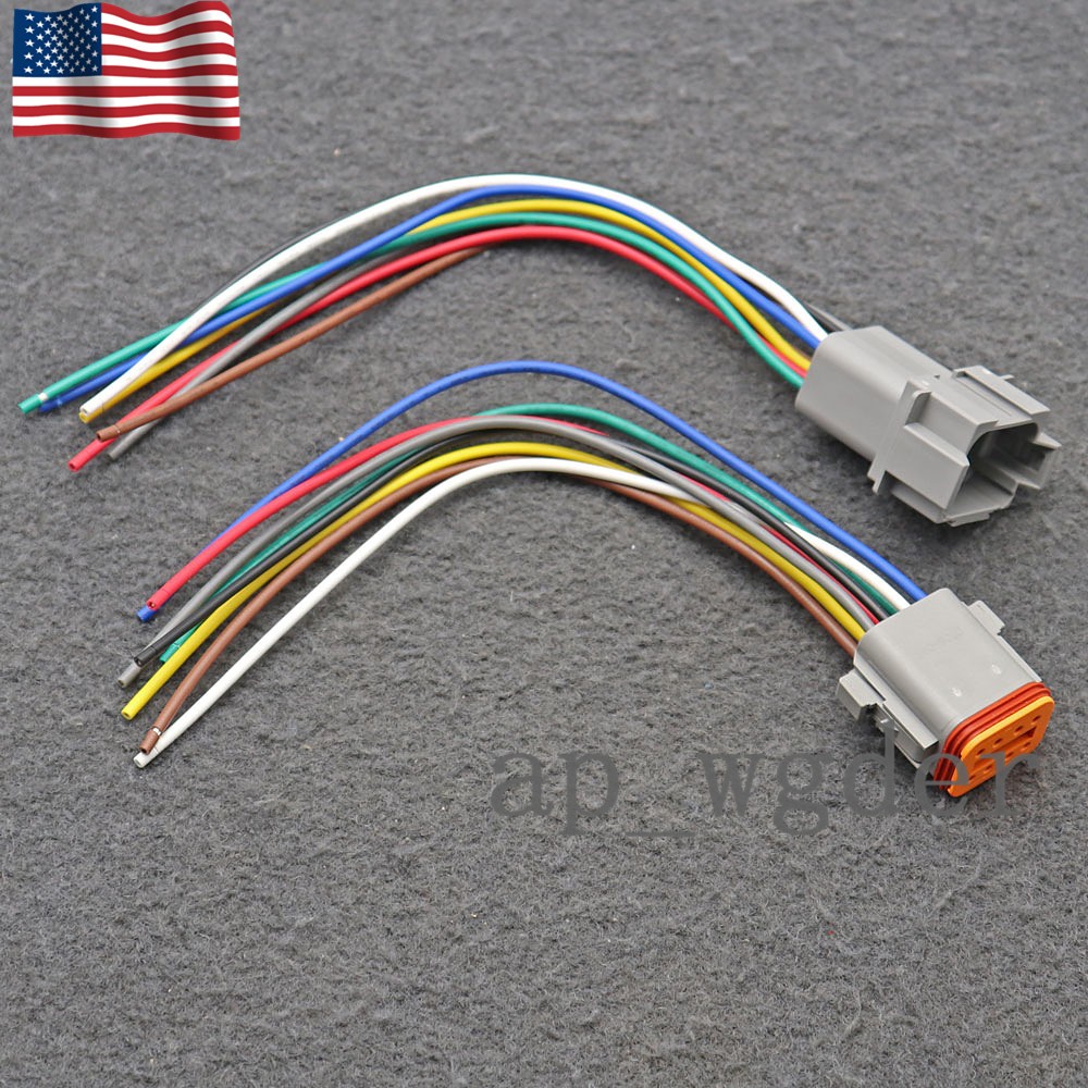For 16 AWG Assembled Deutsch DT 8 Pin waterproof connector 6″ wire kit
