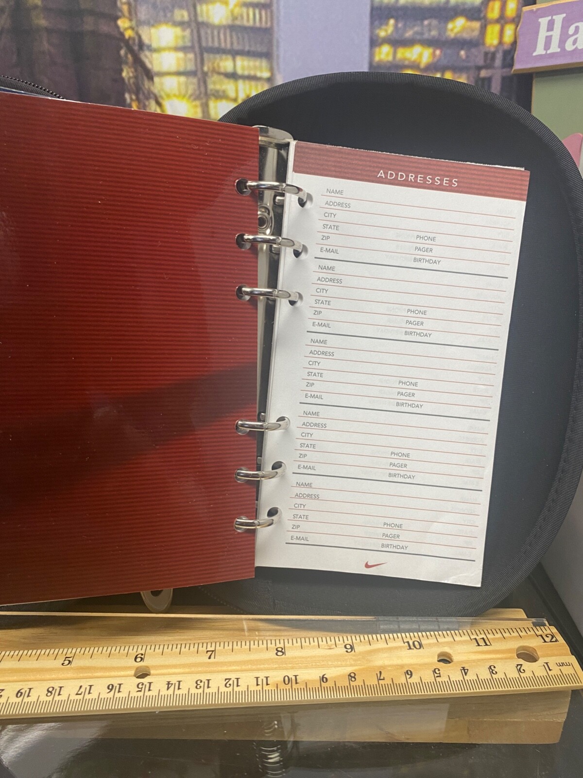 Channel Your Inner Champion: Vintage Nike Student Day Planner Organizer Folder