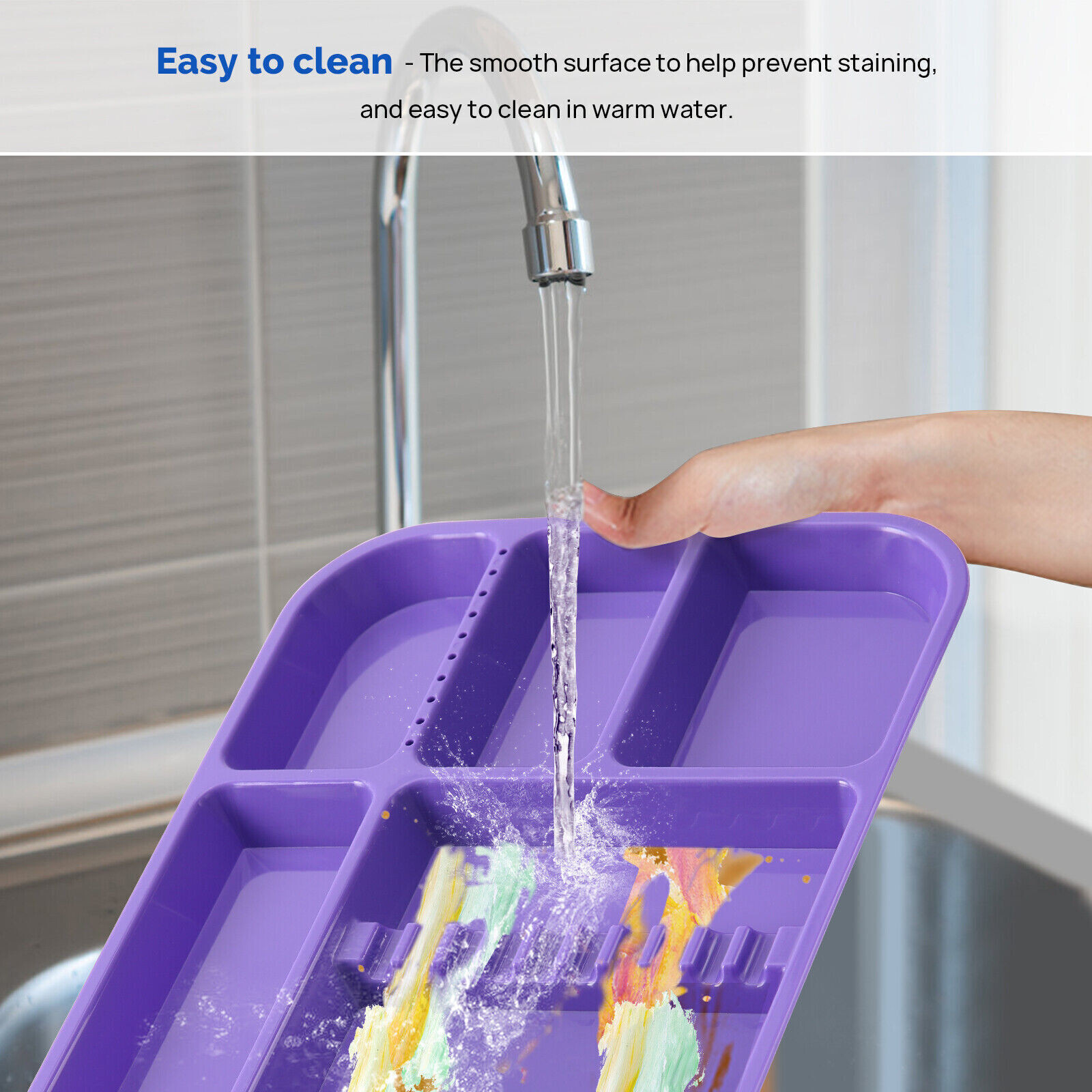 Dental Autoclavable 135ºC Plastic Trays Standard Divided Container Instruments