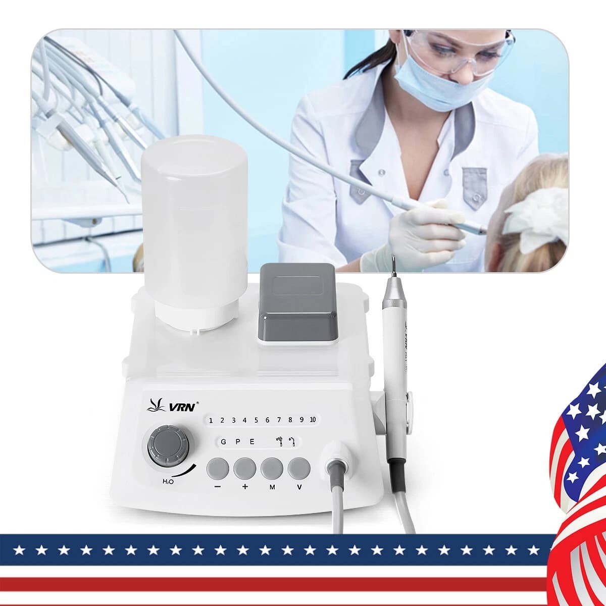 Dental Digital high-end Ultrasonic Scaler with LED Detachable Handpiece VRN-A8