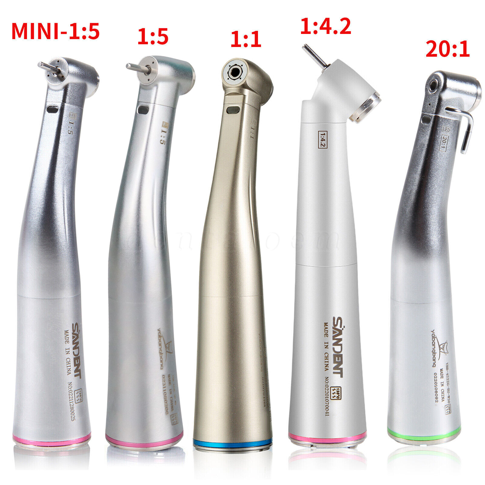 Dental 1:5 1:4.2 Increasing 20:1 1:1 Fiber Optic Contra Angle fit NSK KaV Bien