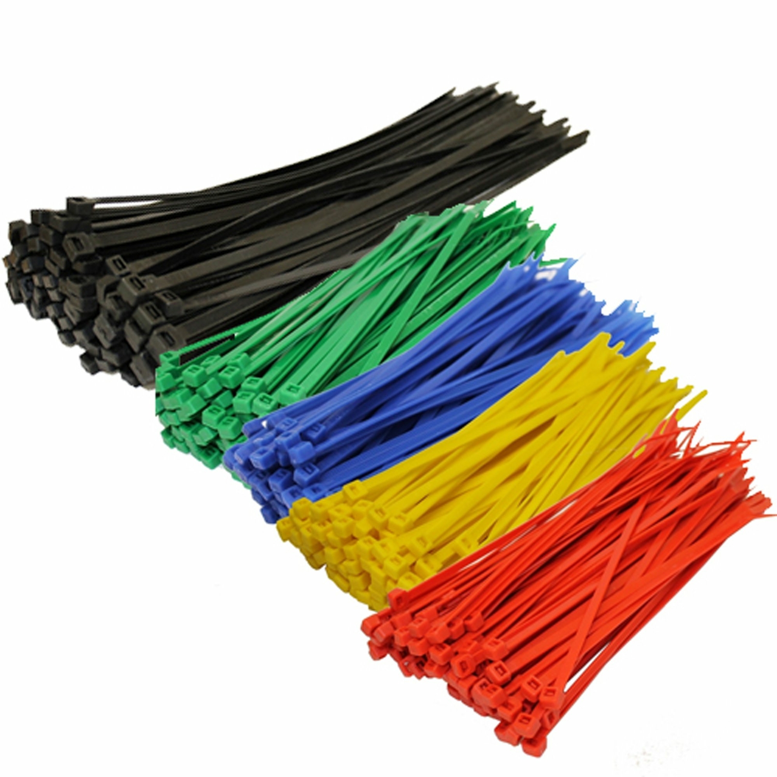 1000 Pieces 8″&4″ Assorted Size & Color Nylon 18 lbs Cable Zip Ties Self Locking