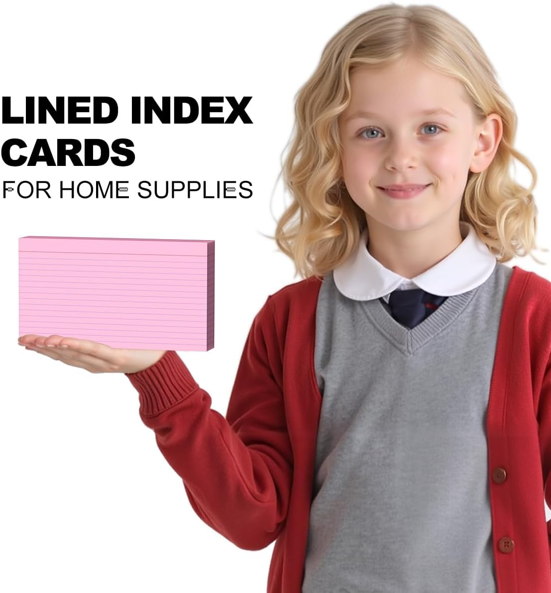 100 Count Colored Index Cards 5×8 Lined Colorful Notecards 4 Color Lined Flashca