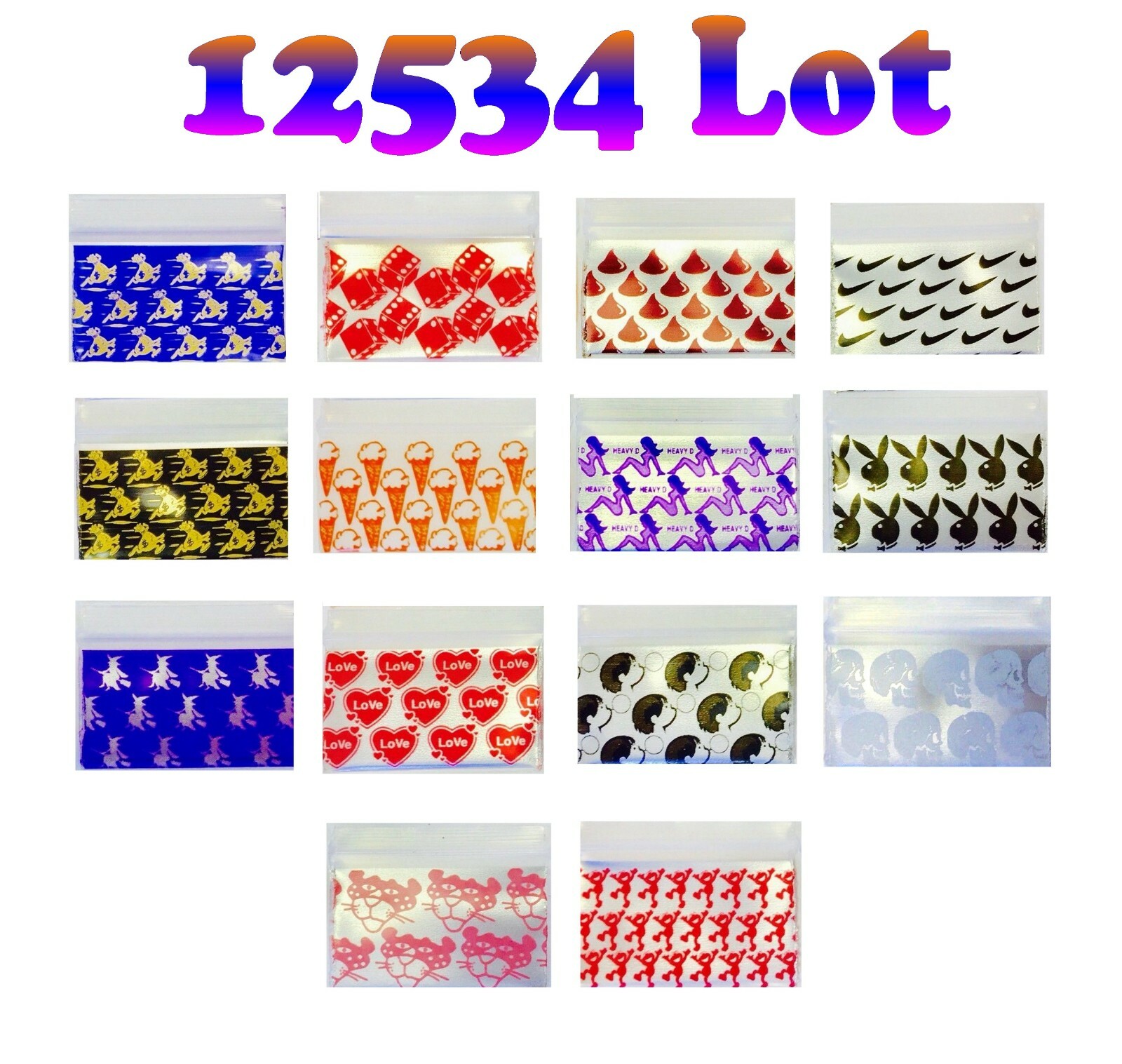 600 LOT OF APPLE MINI ZIP DESIGN BAGGIES U PICK DESIGN & SIZES 600 LOT