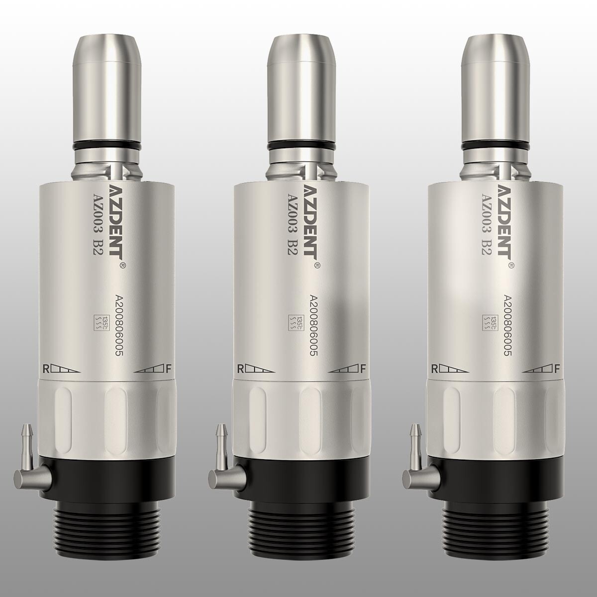 AZDENT Dental 1:1 Direct Drive Low Speed Air Motor Turbine Handpiece 2 Holes