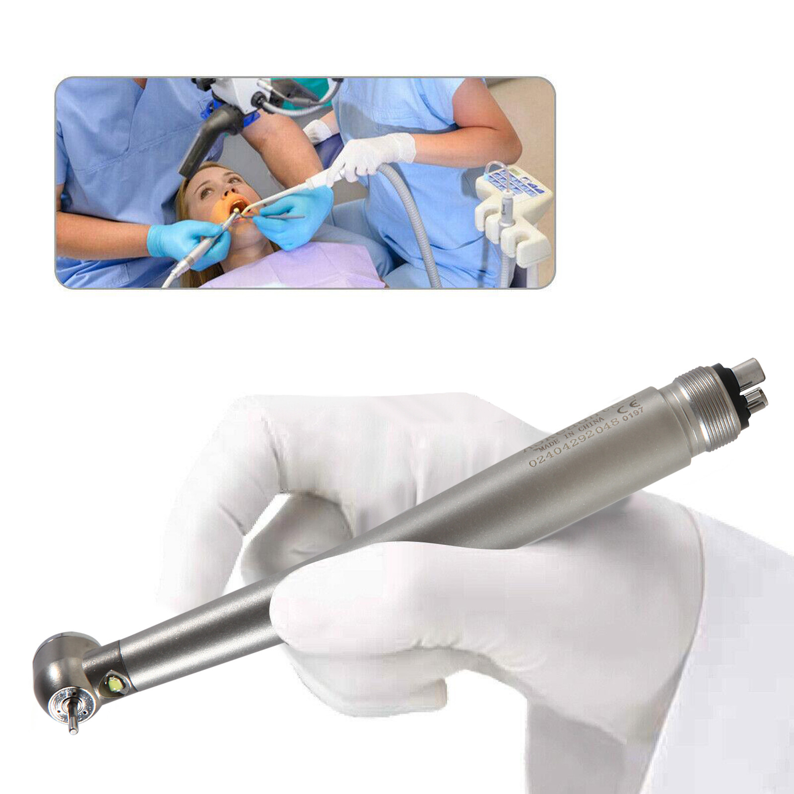 KaVo Style Dental Fiber Optic LED E-generator High Speed Handpiece Turbine 4HOLE