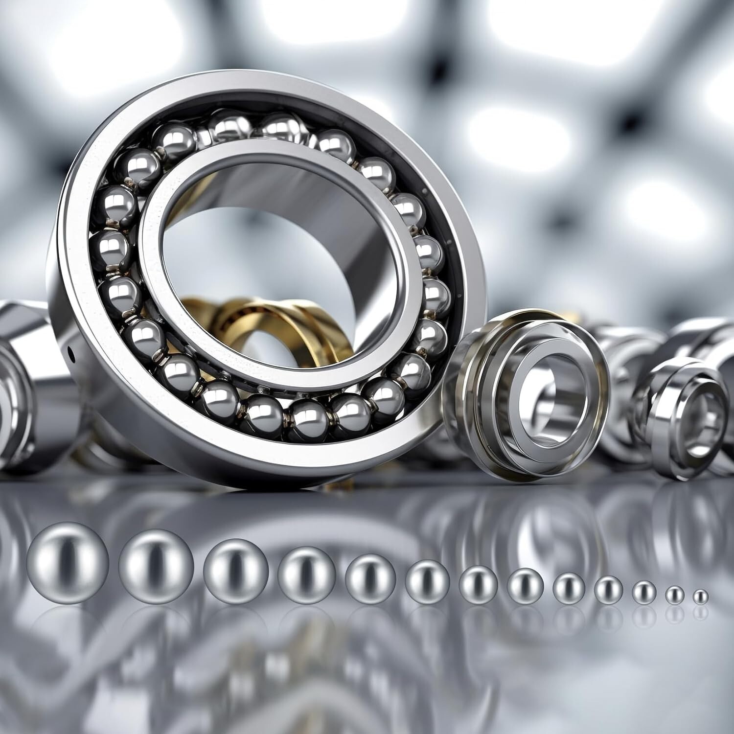 600 Pcs Metric Precision Steel Bearing Balls Assorted Stainless Steel Loose Bicy