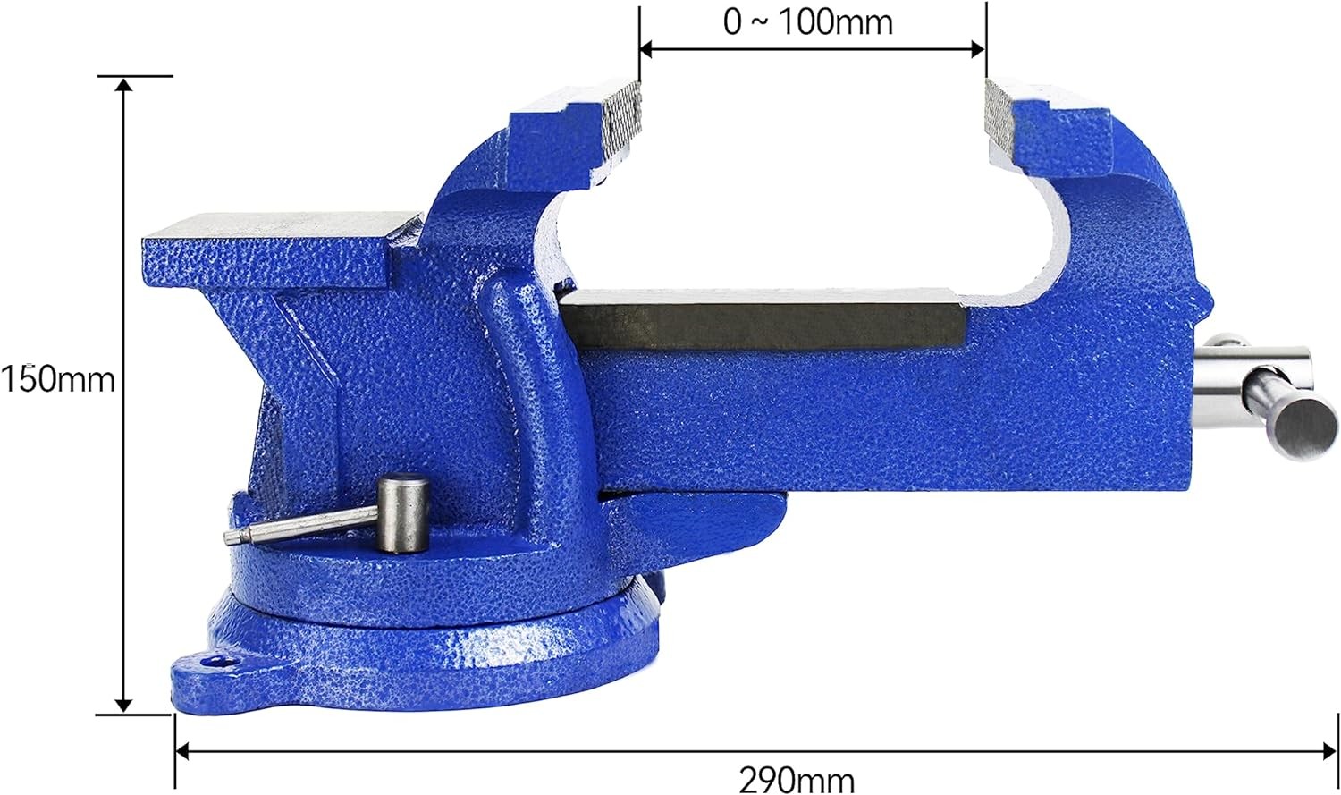 HFS(R) 5″ Heavyduty Bench Vise Anvil Forged 360 Swivel Locking
