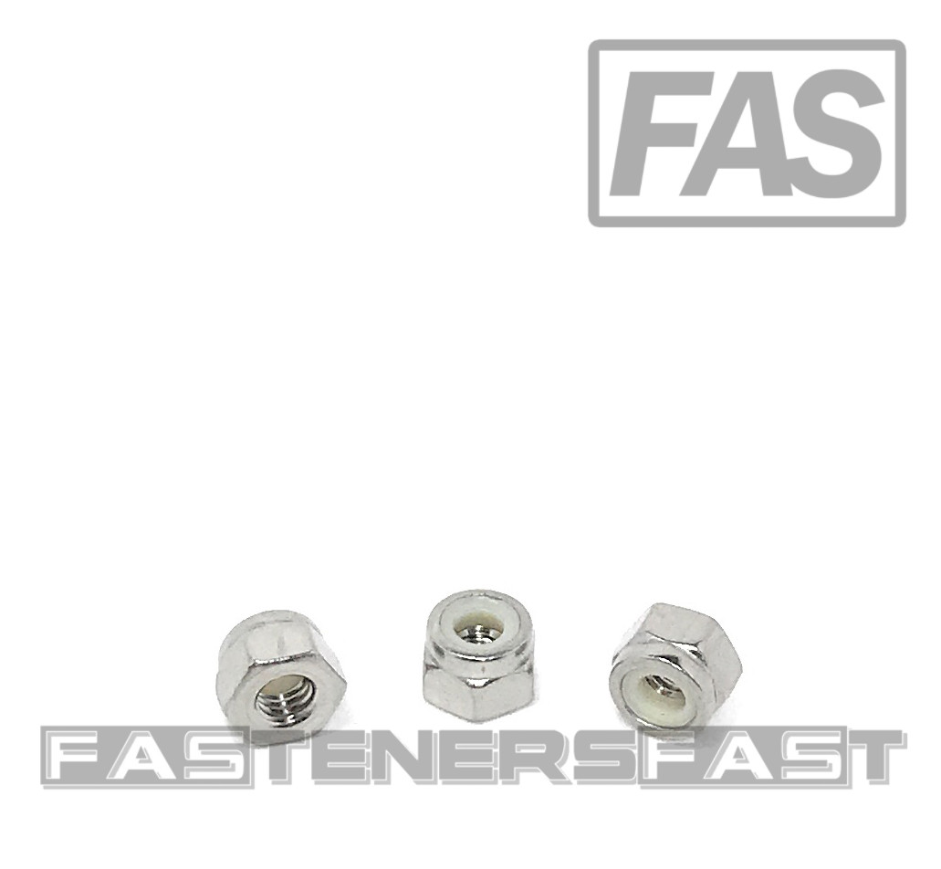 (100) M3 x 0.5 Stainless Steel DIN985 Metric Nylon Insert Lock Nuts 3mm A2 (100)
