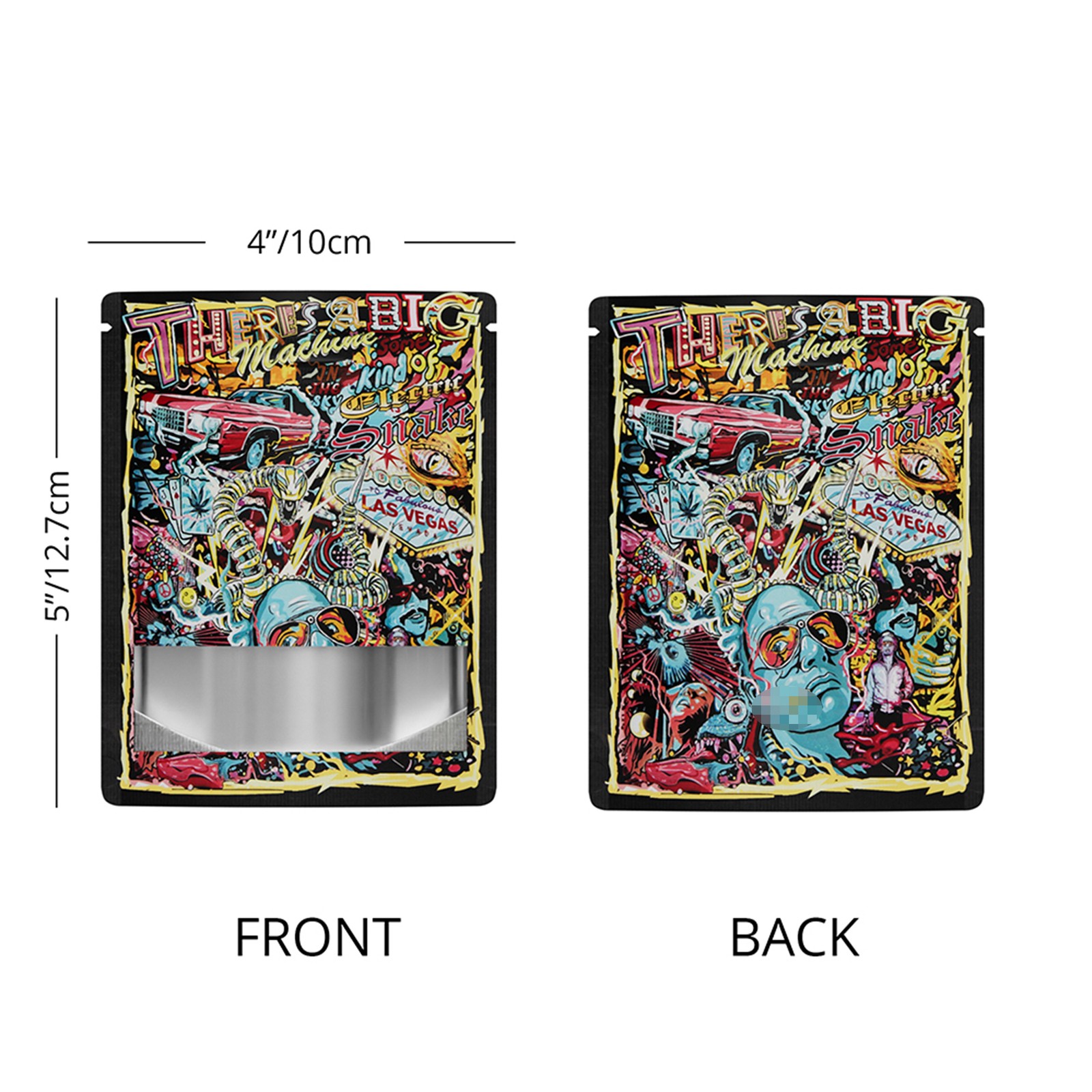 100pcs Mylar Food Bags Smell Proof Resealable Stand Up Pouch 3.5g for Candy