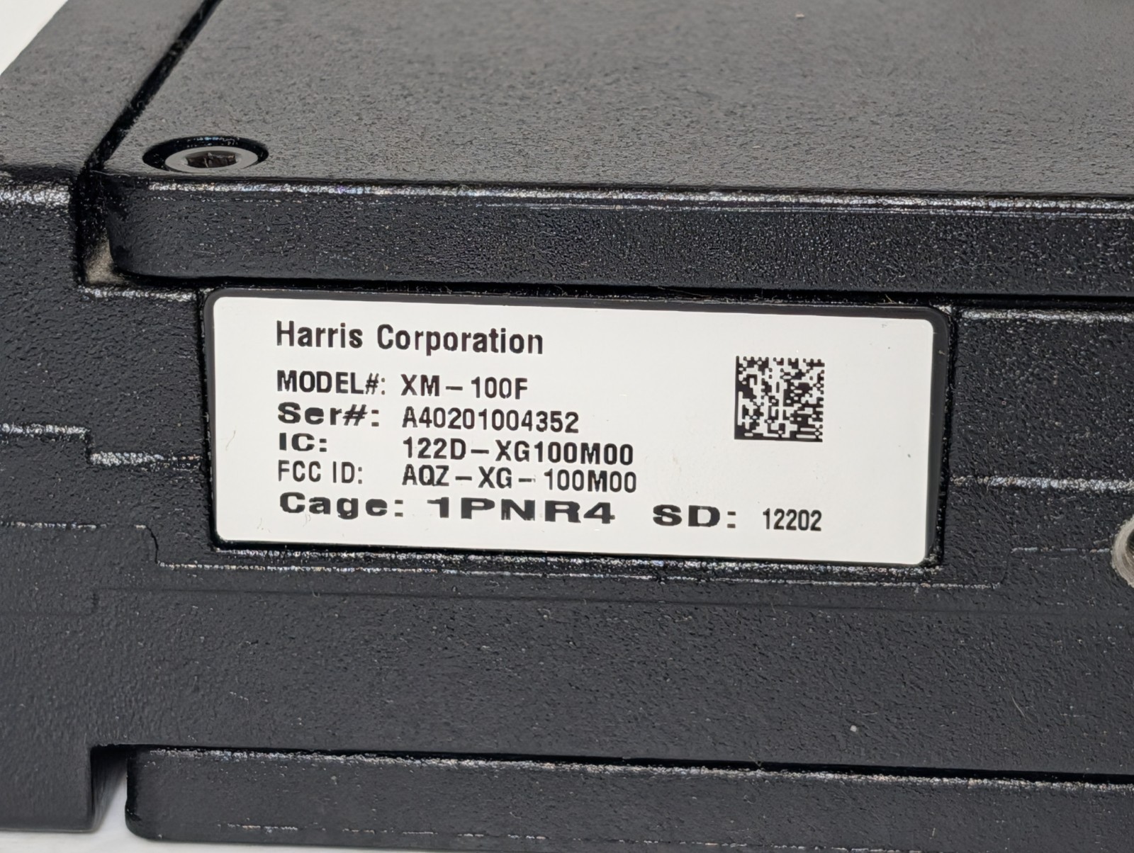HARRIS Unity XG100M VHF/UHF/700/800 REMOTE MOUNT P25 DES AES Encryption Trunking
