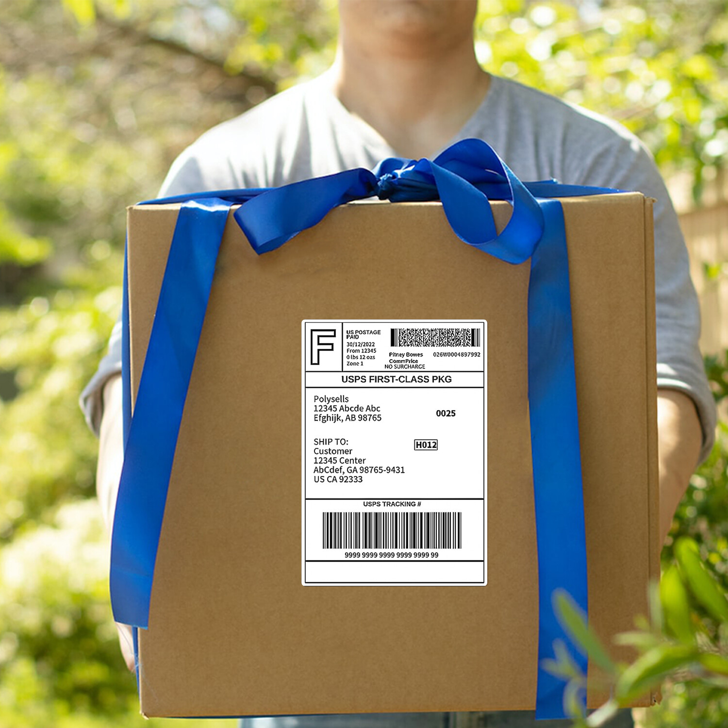 Shipping Labels 8.5×5.5 half sheet Self Adhesive 2 Per Sheet POLYSELLS
