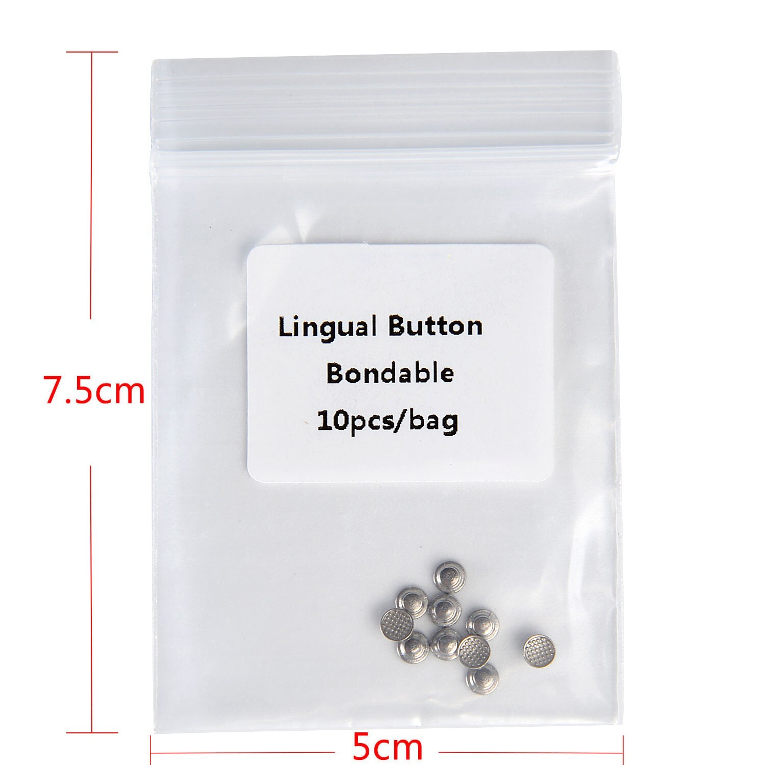 1bag AZDENT Botones linguales adhesivos de ortodoncia dental Base redonda