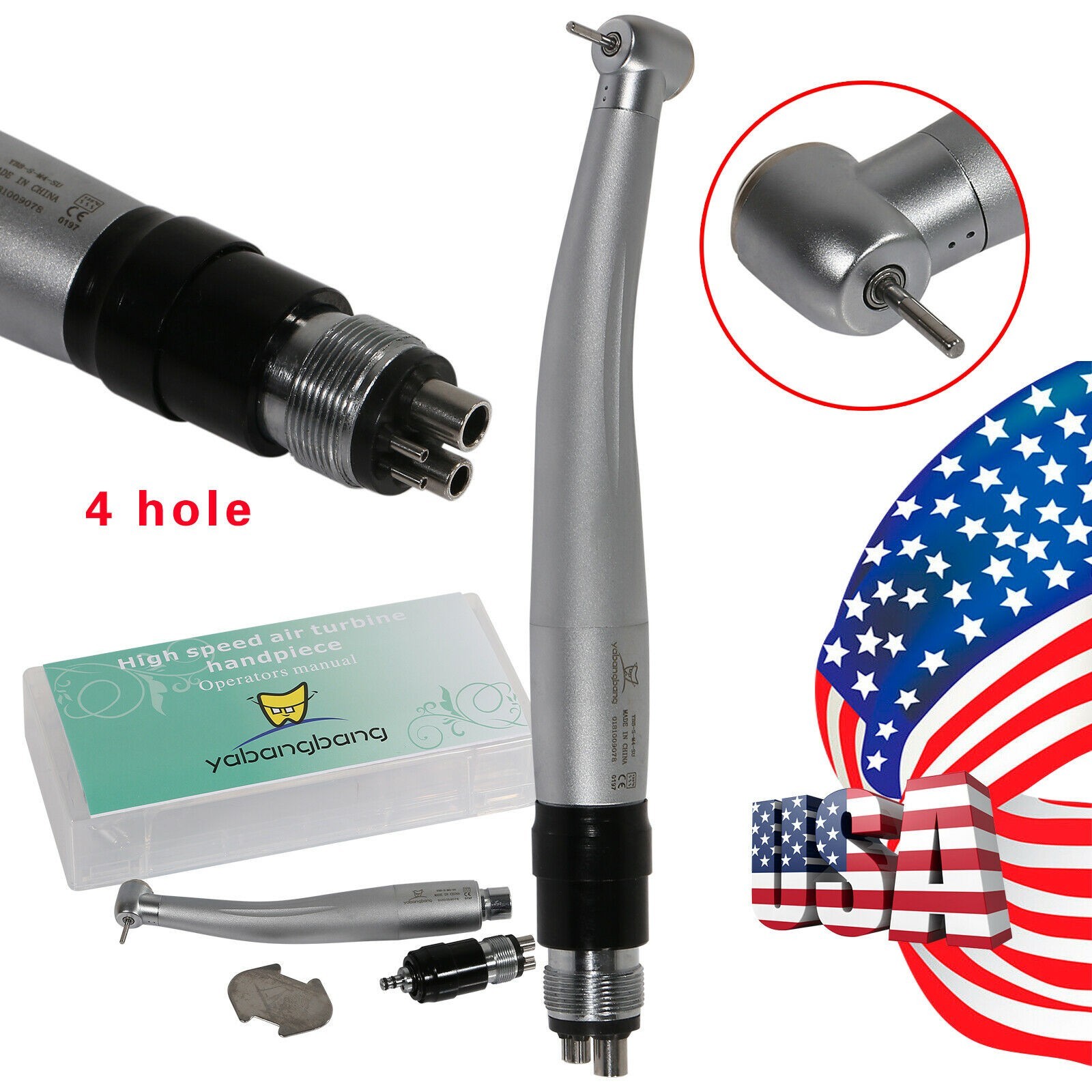 NSK Style Sale High speed Handpiece Quick coupler 4Holes Coupling Single Spray