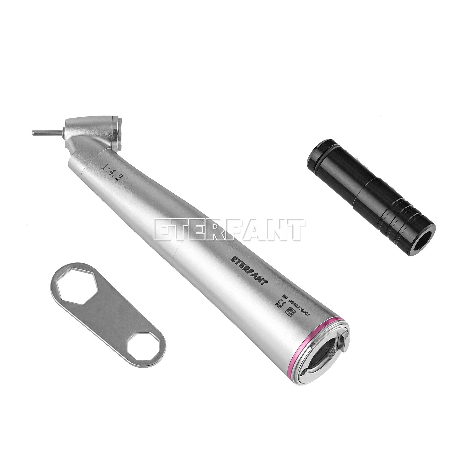 ETERFANT Dental 1:1 /1:4.2 Optic Fiber LED Contra Angle Straight Nose Handpiece