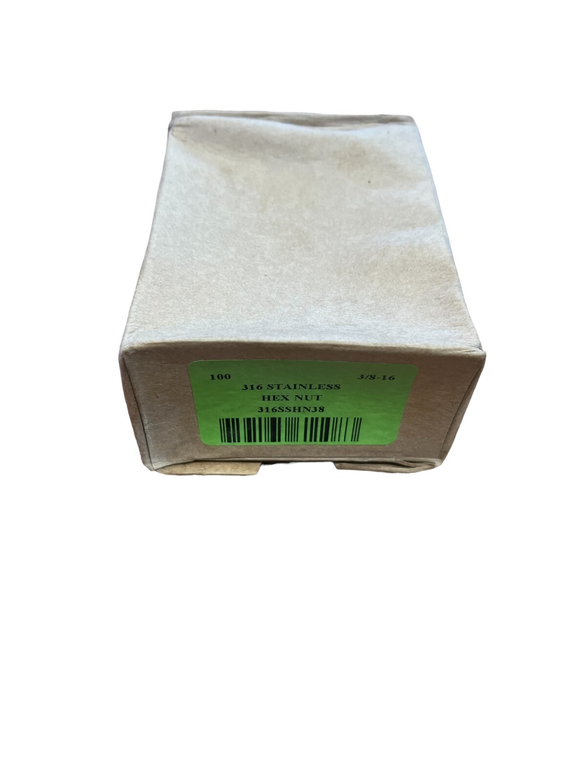 (100) 3/8-16 316 Stainless Hex Nut 316 MARINE GRADE COARSE THREAD 100ct