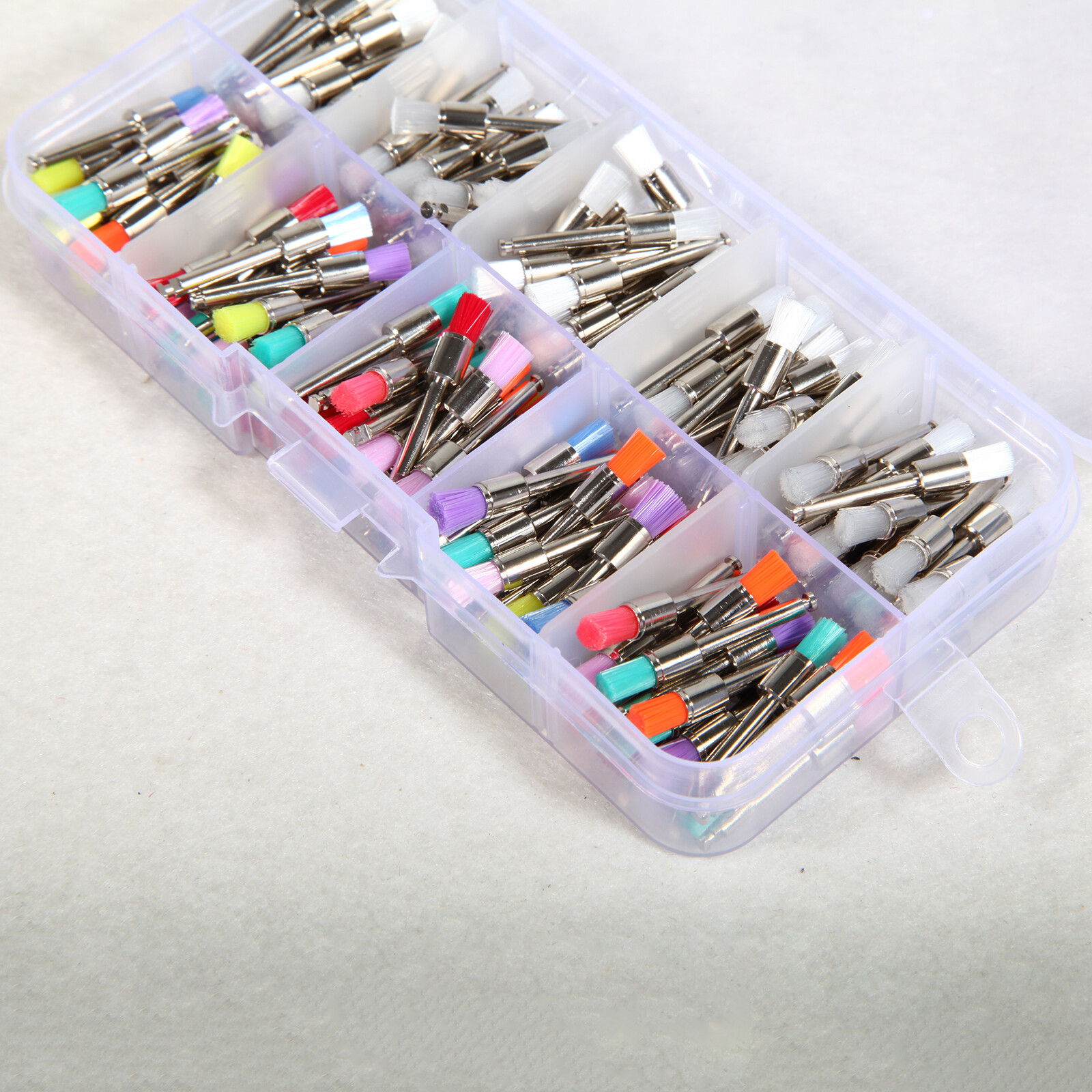 200-2000*Dental White &Color Nylon Latch Flat Polishing Polisher Prophy Brush DL