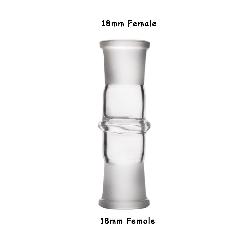 2pcs 18mm female to 18mm female glass adapter