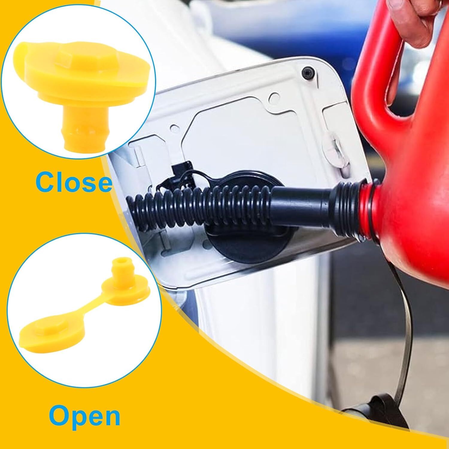 5Pcs Yellow Fuel Gas Can Jug Vent Cap Blitz Scepter Essence Midwest Eagle