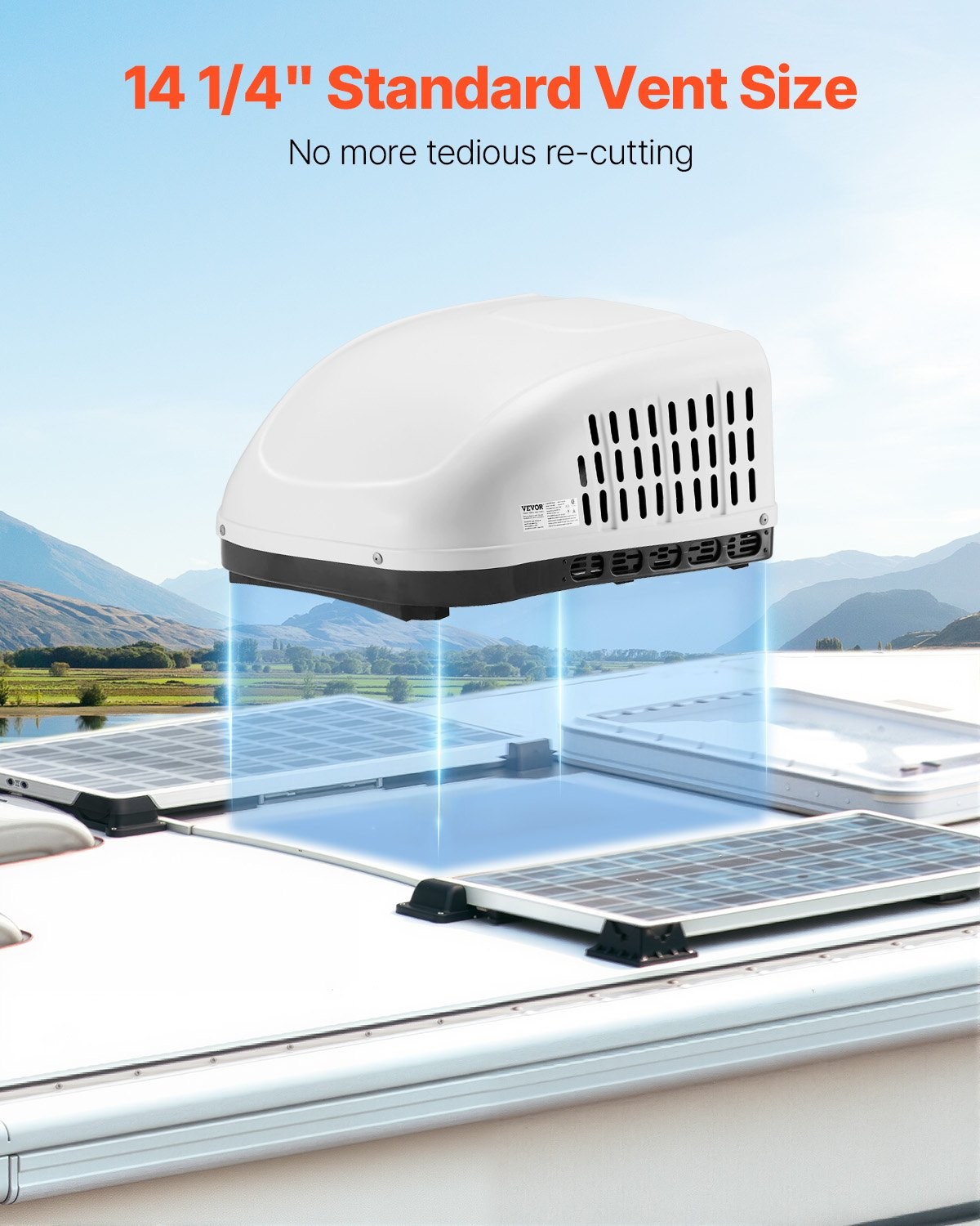 New/RV Air Conditioner, 15000 BTU Non-Ducted Rooftop RV AC Unit, 65 dB Quiet Des