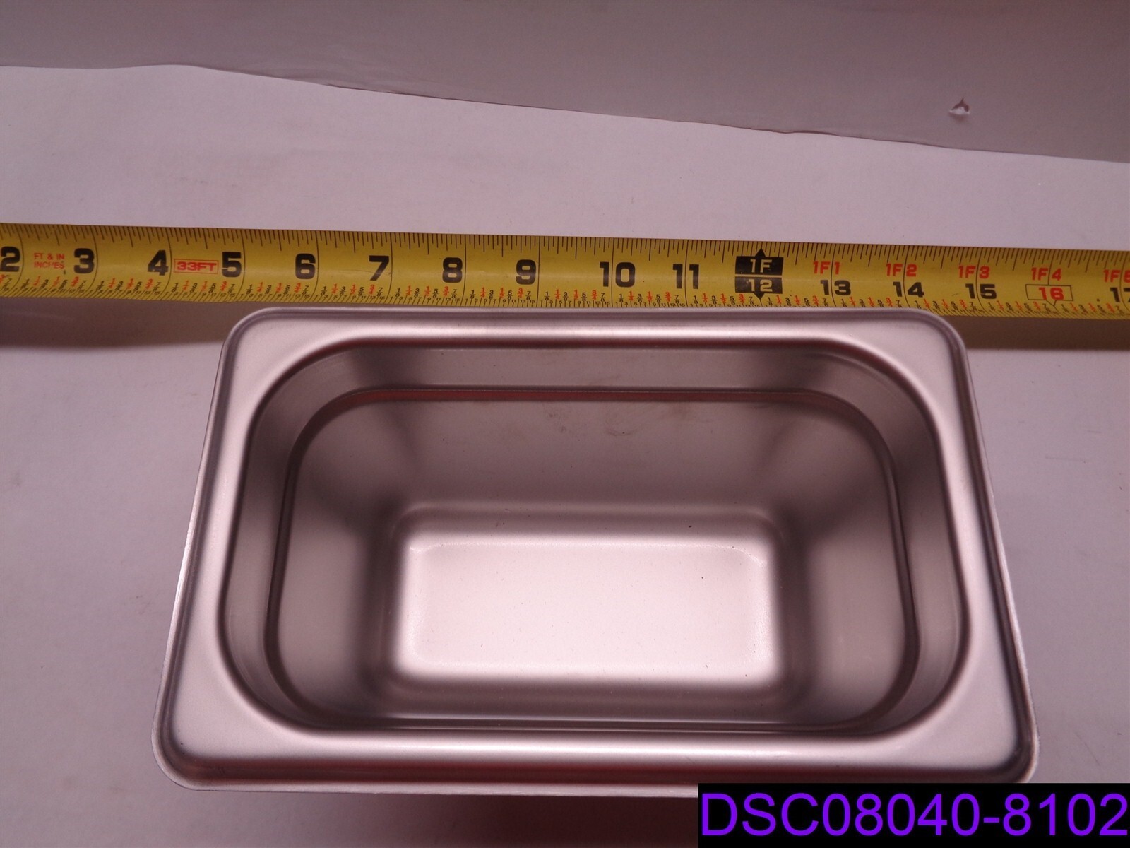 Qty = 4: Choice Stainless Steel Steam Table Pans Ninth Size 4″ Deep P/N 4070949