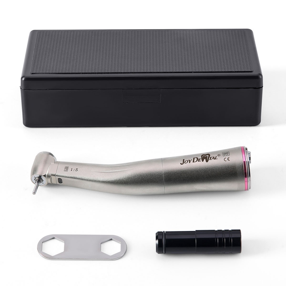 Dental Electric LED Standard 1:5 Fiber Optic Contra Angle Handpiece High Speed