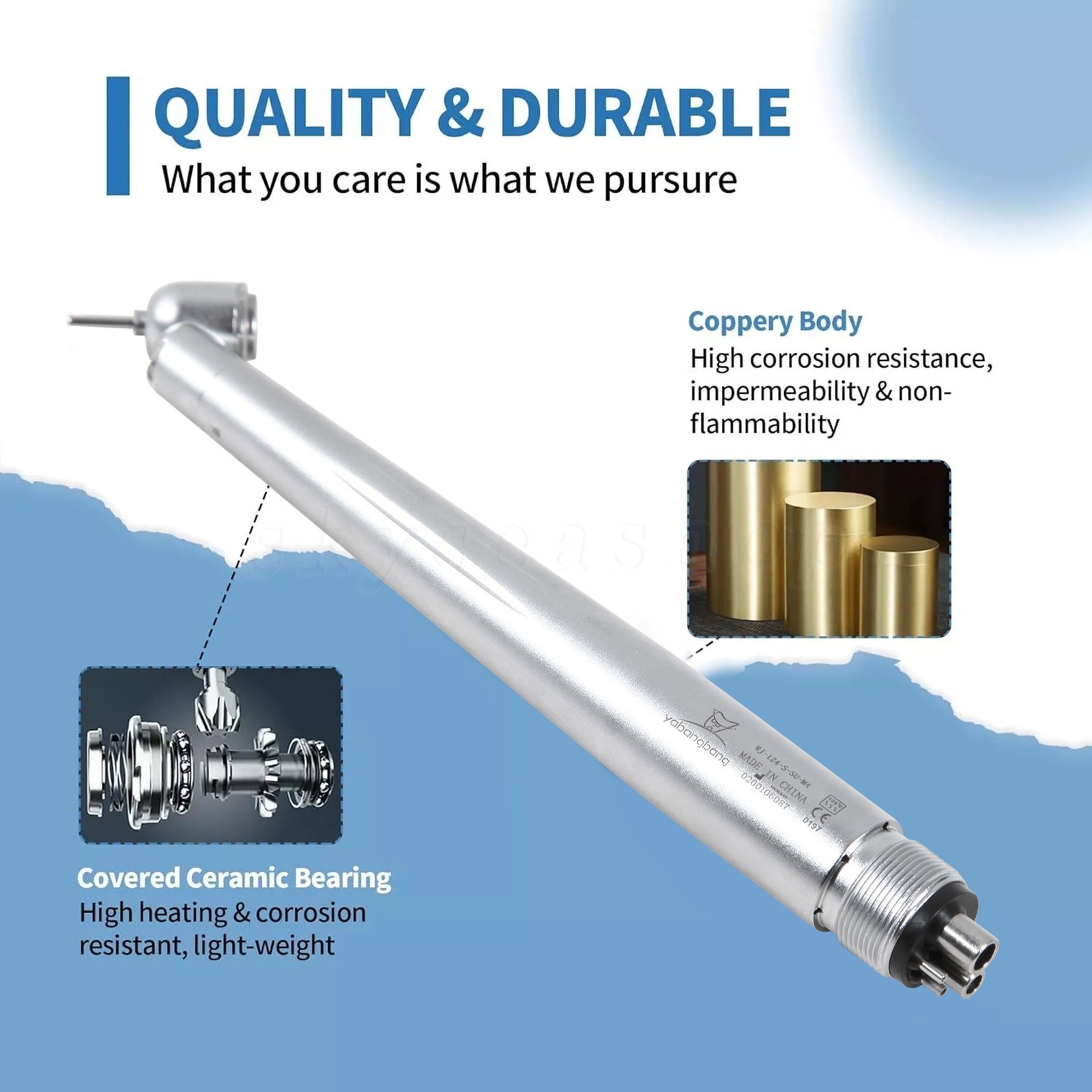 Dental 45° LED E-generator High Speed Handpiece / 1:4.2 Increasing Contra Angle